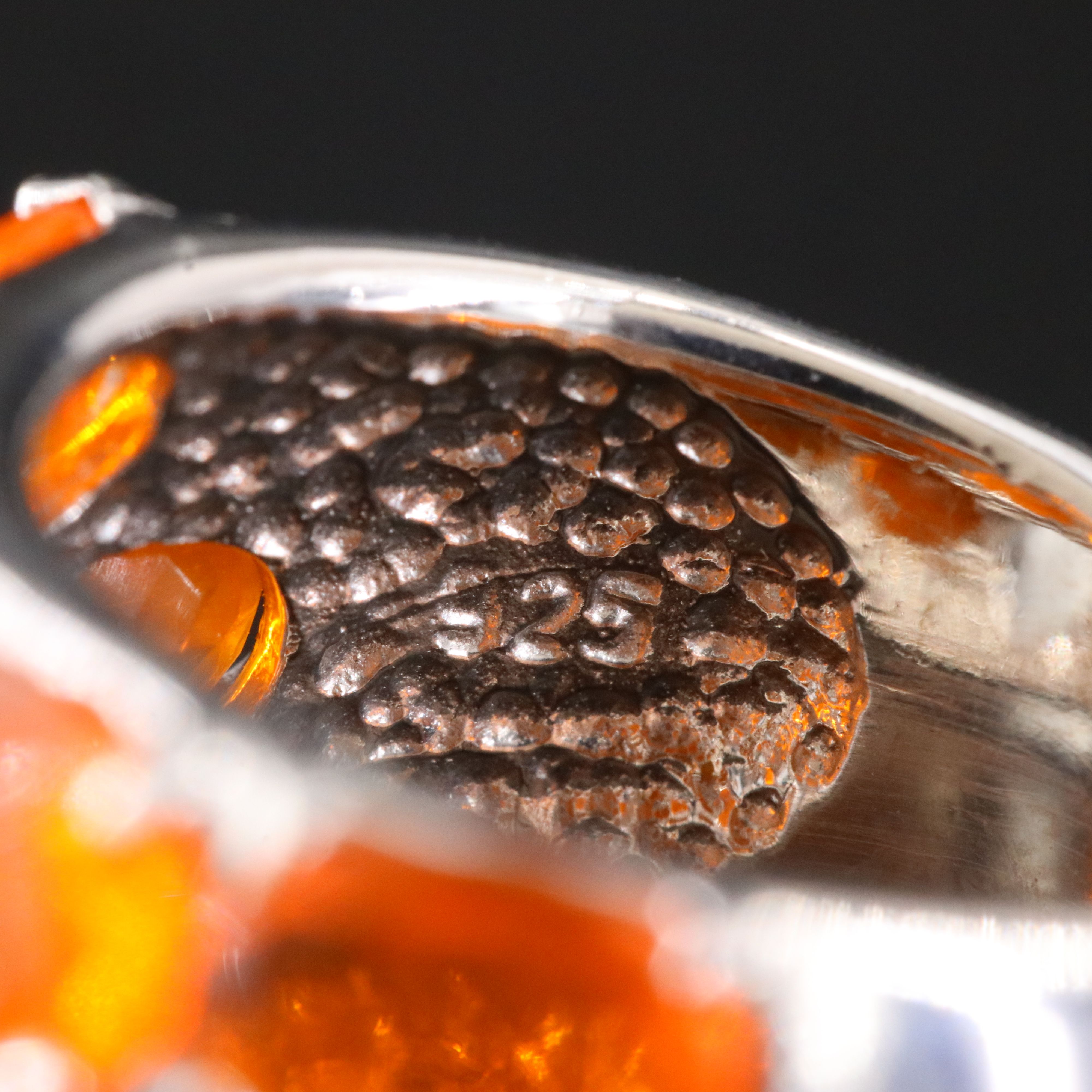 Sterling Fire Opal Ring