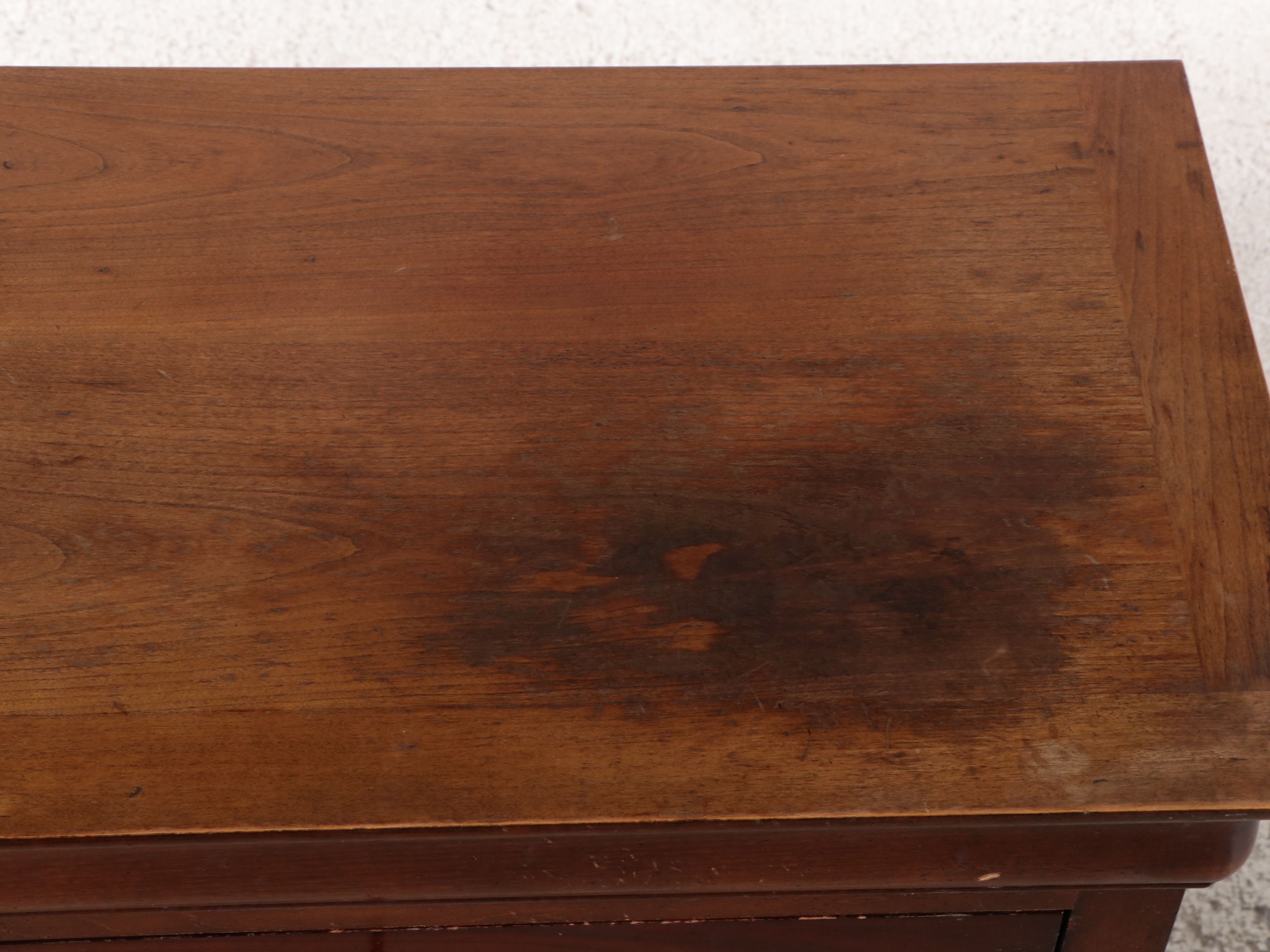 Pair of Louis Philippe Style Mahogany Finish Nightstands