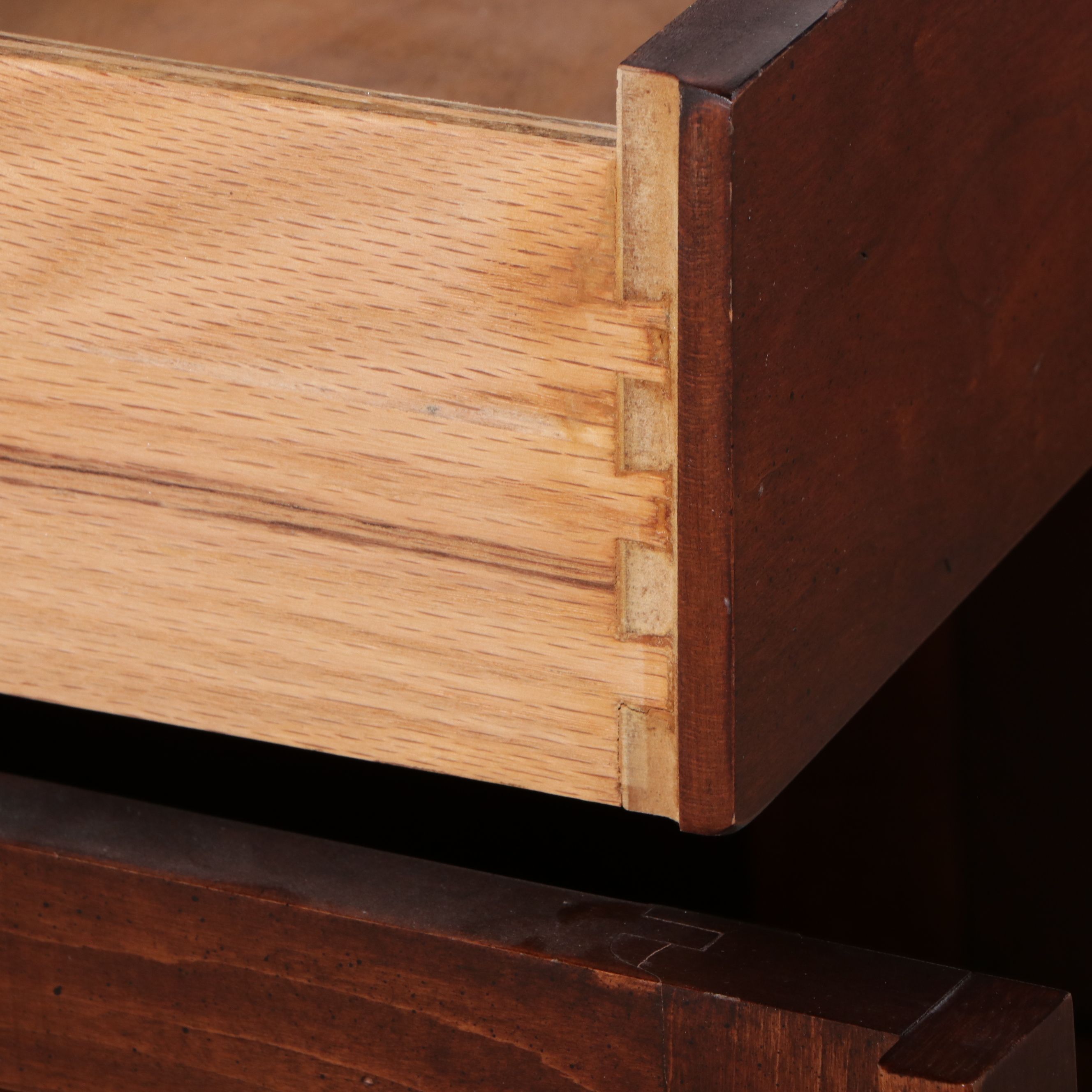 Pair of Louis Philippe Style Mahogany Finish Nightstands