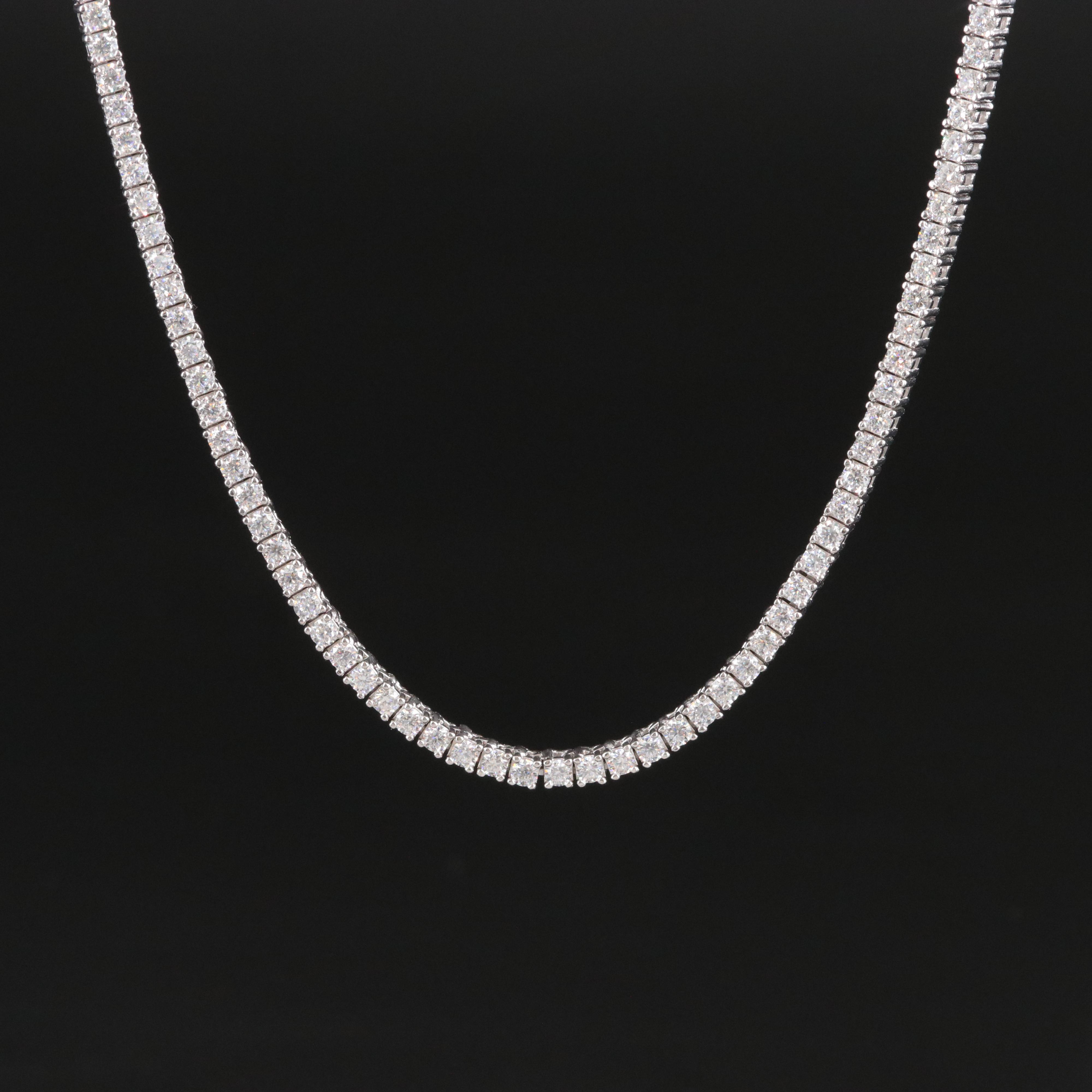 Sterling Moissanite Line Necklace