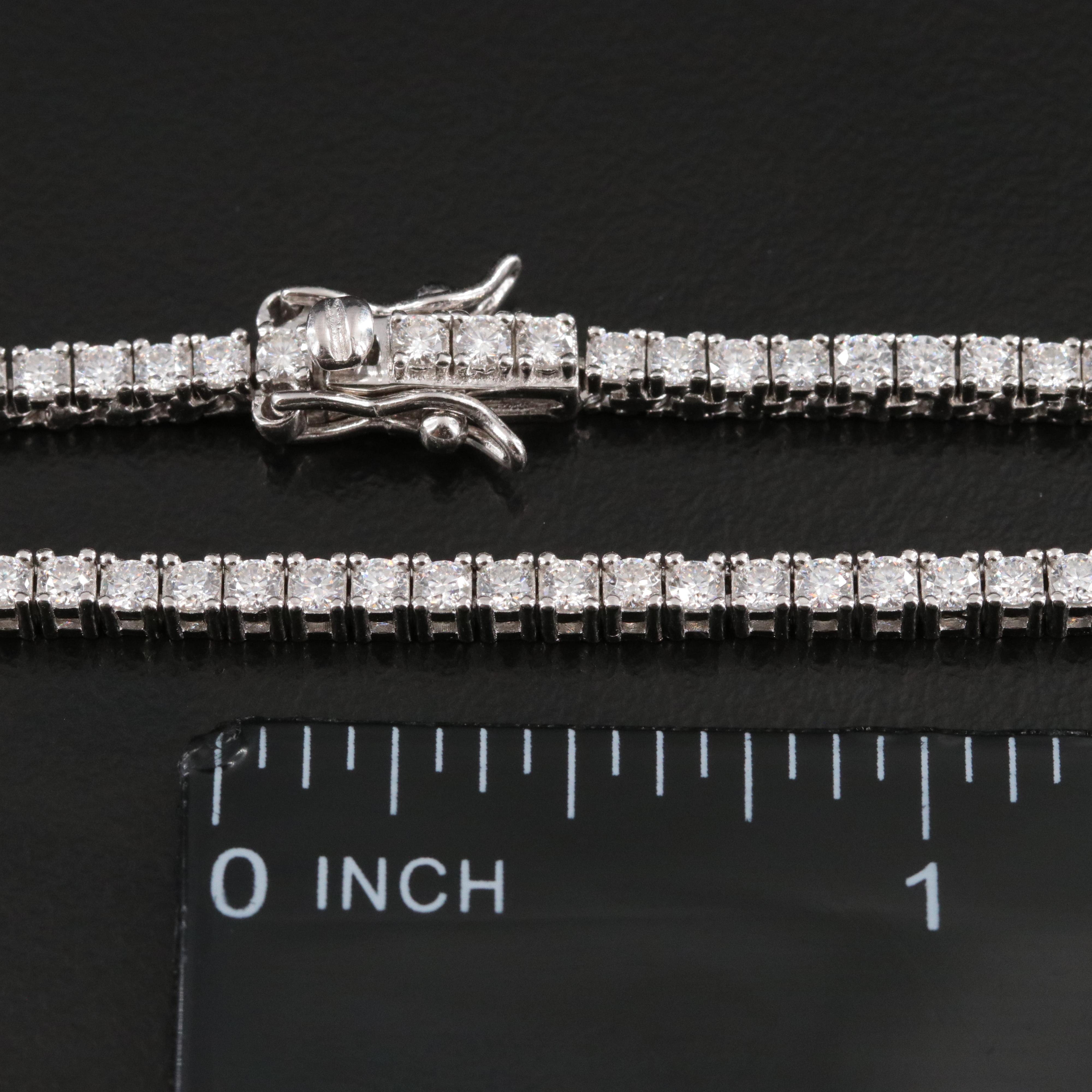 Sterling Moissanite Line Necklace