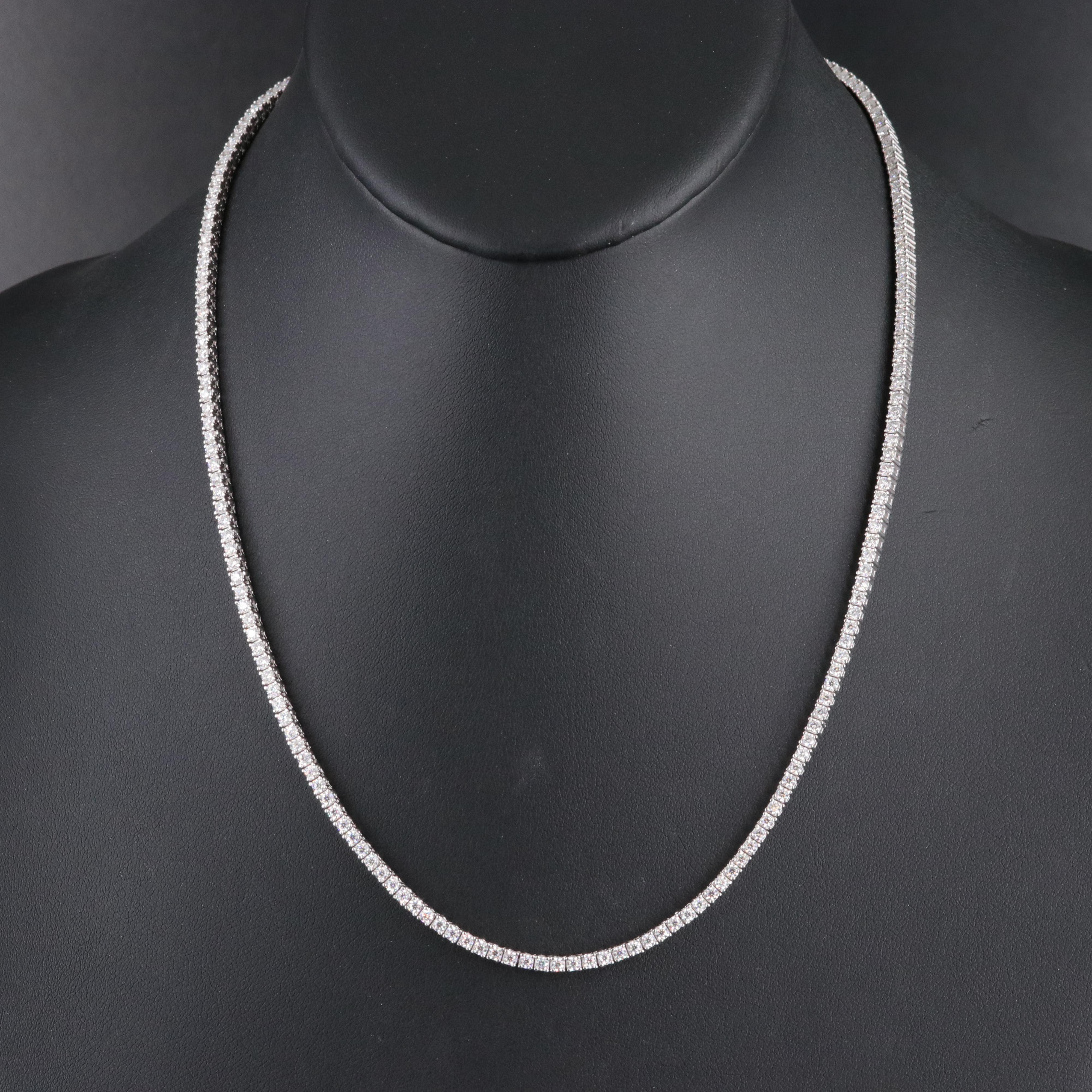 Sterling Moissanite Line Necklace
