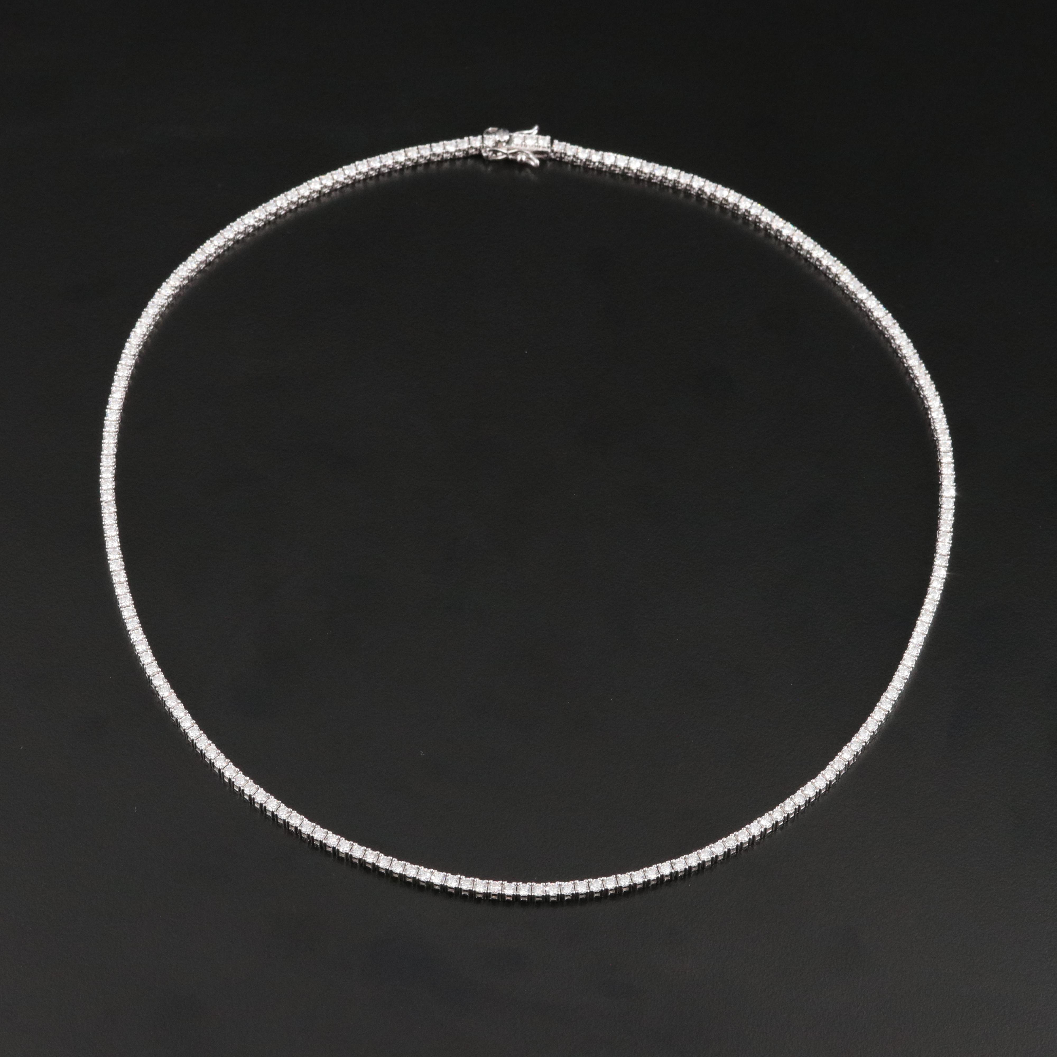 Sterling Moissanite Line Necklace
