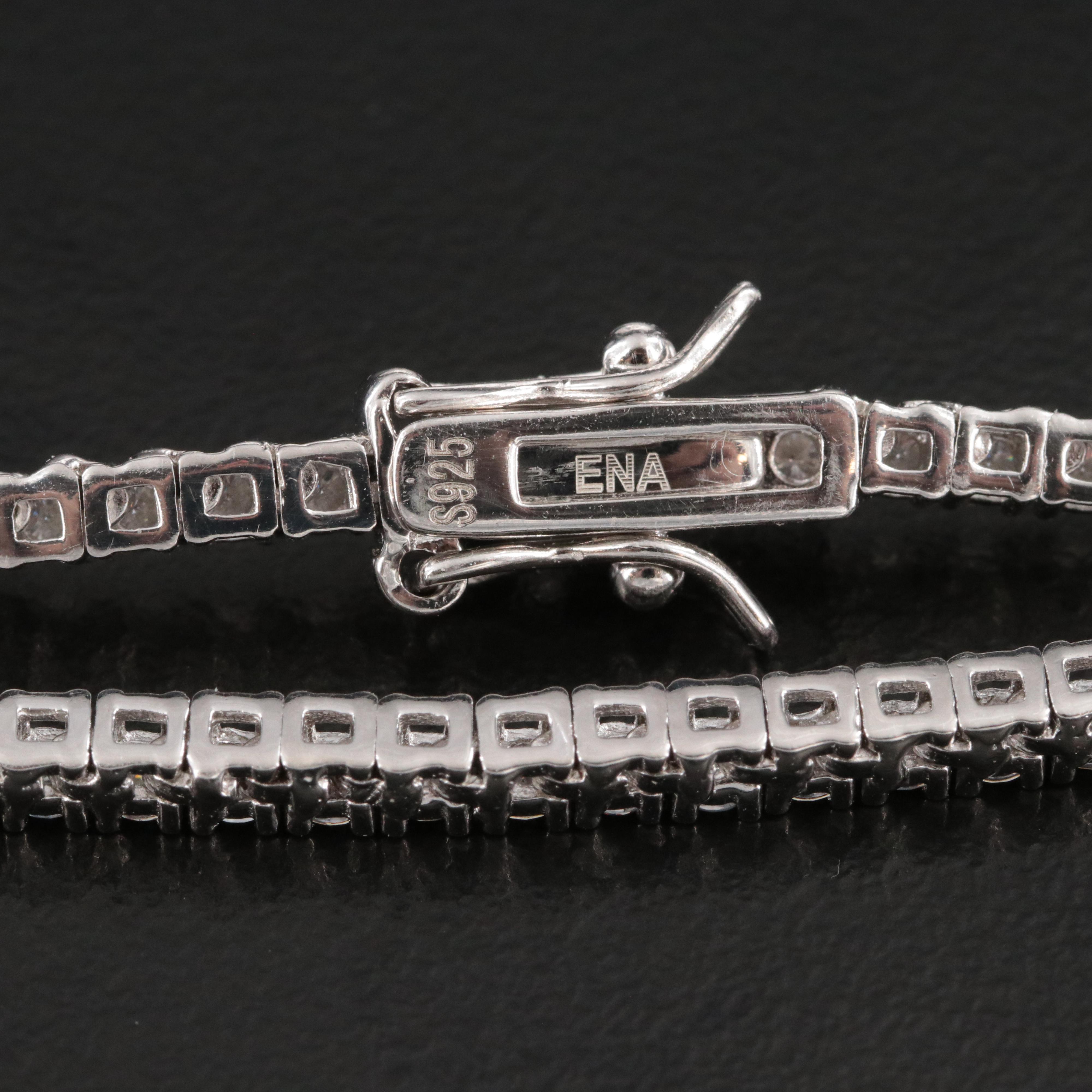 Sterling Moissanite Line Necklace