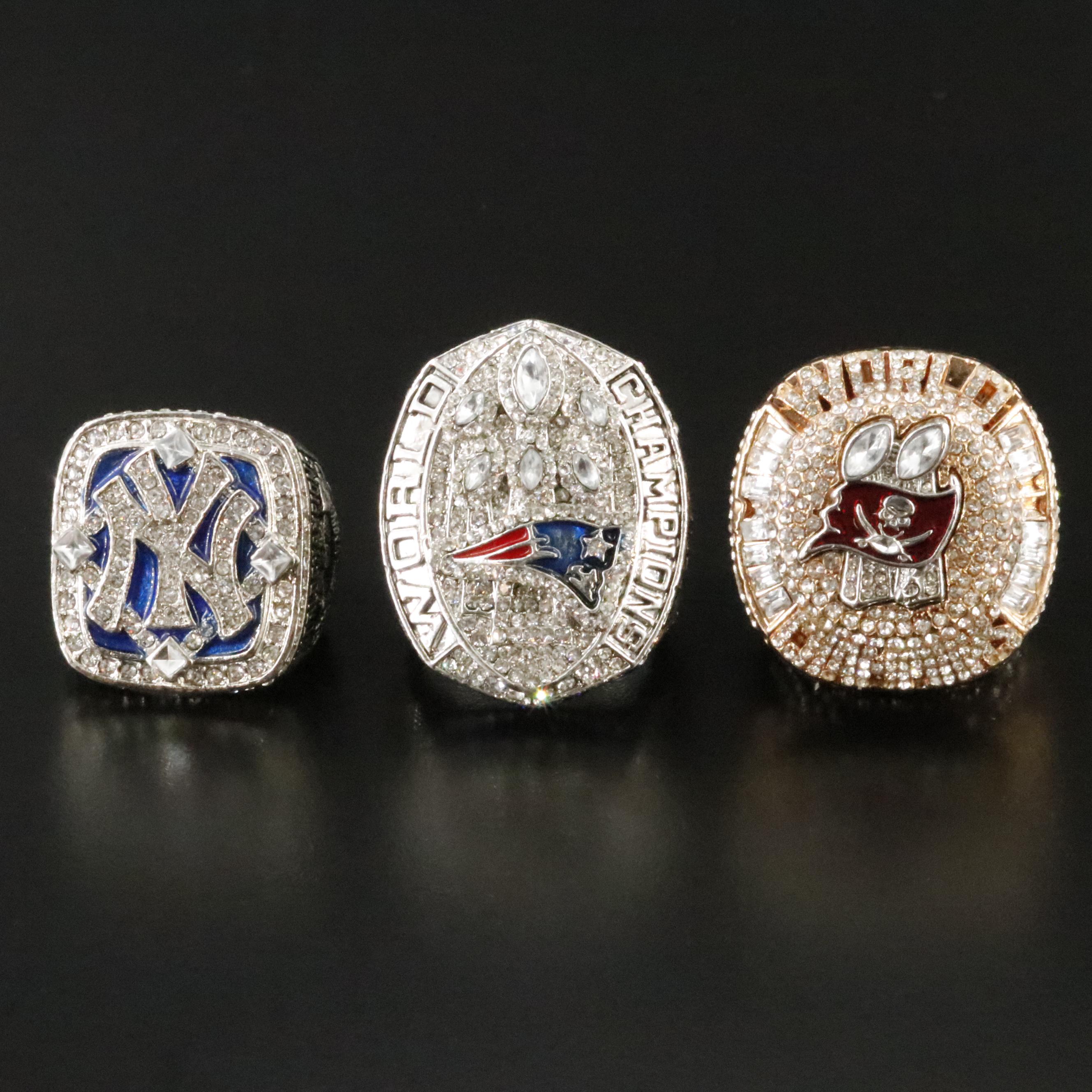Championship Replica Football and Baseball Rings