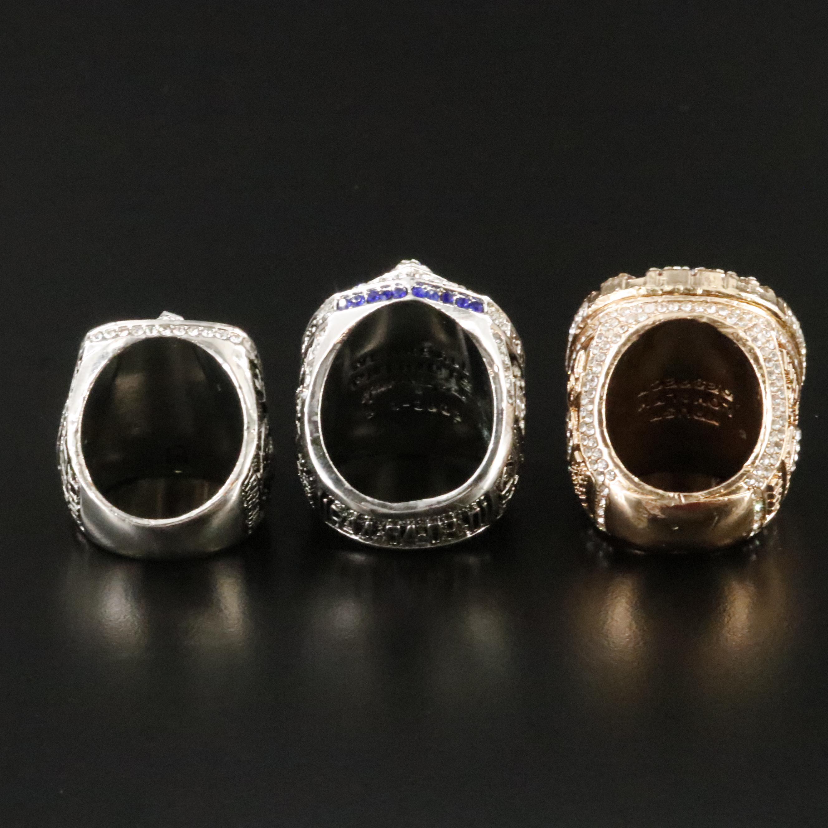 Championship Replica Football and Baseball Rings