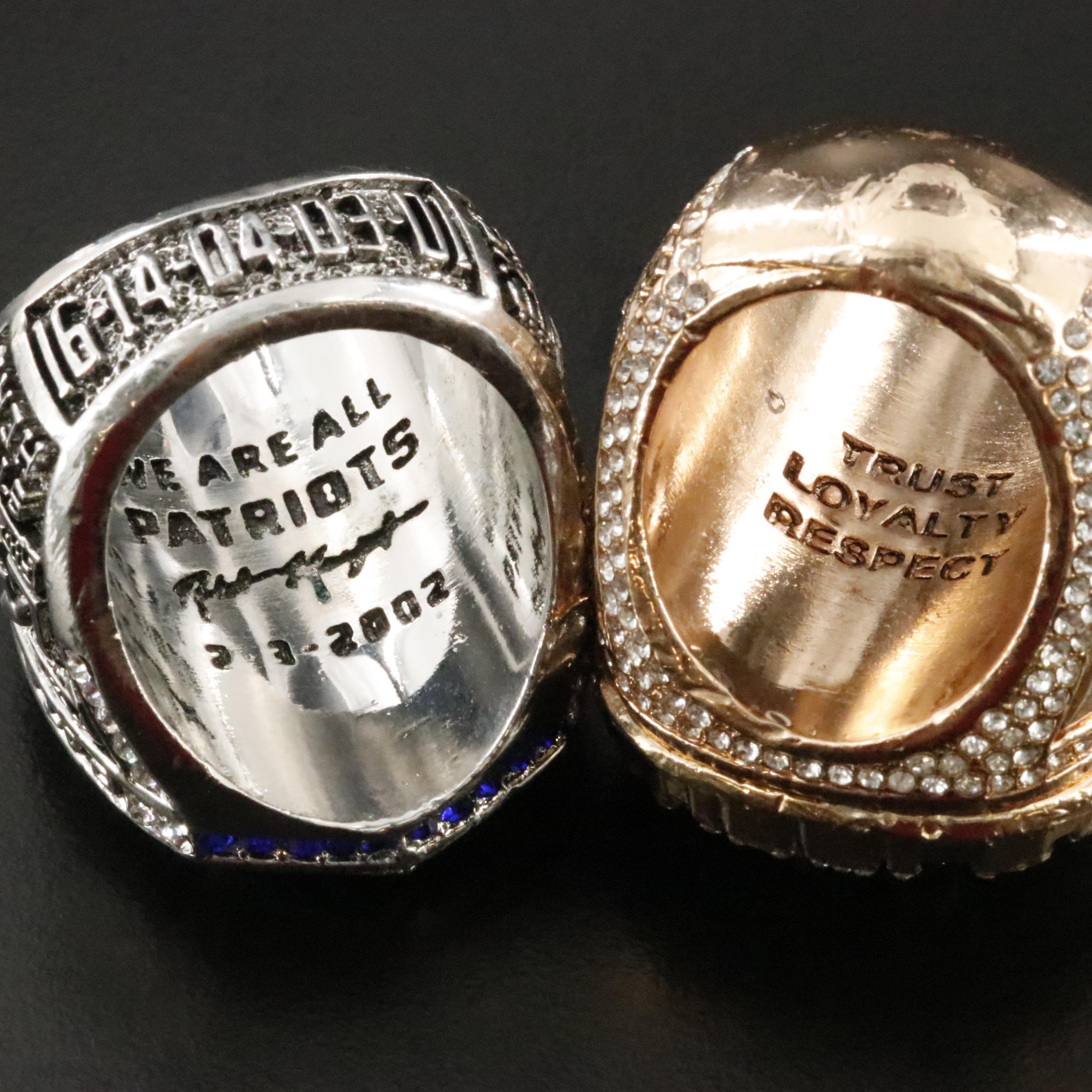 Championship Replica Football and Baseball Rings