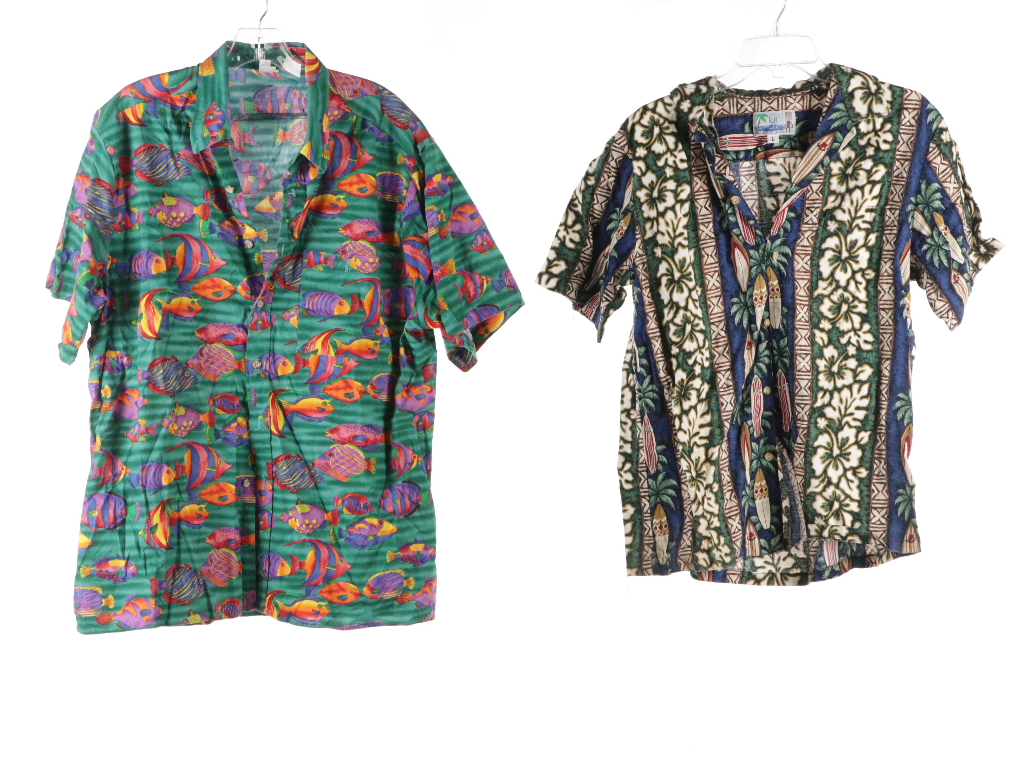 Men's Vintage Hawaiian Shirts Featuring Styled by RJC and Angelica