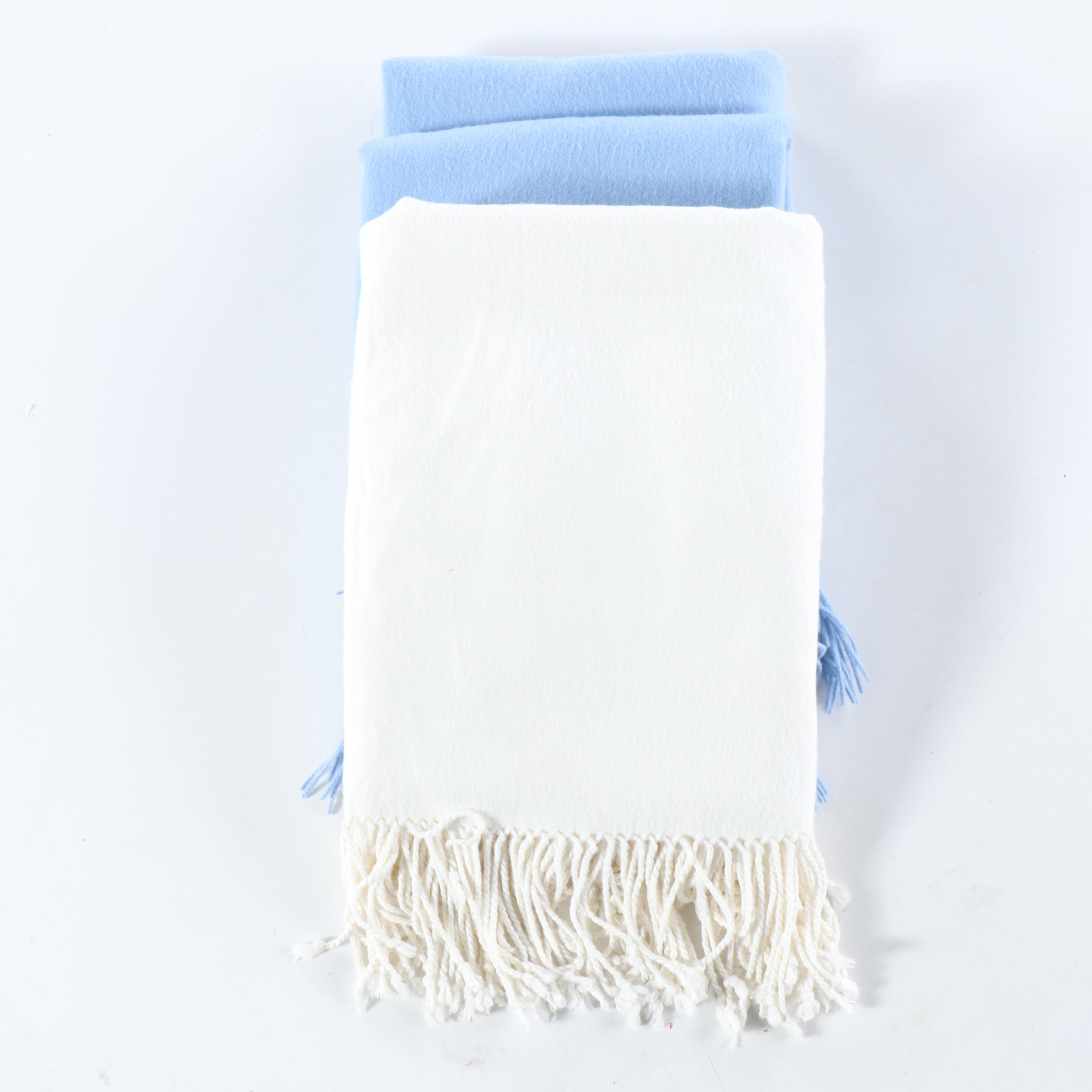Yves Delorme Wool and Cashmere With Pür Bamboo Throw Blankets