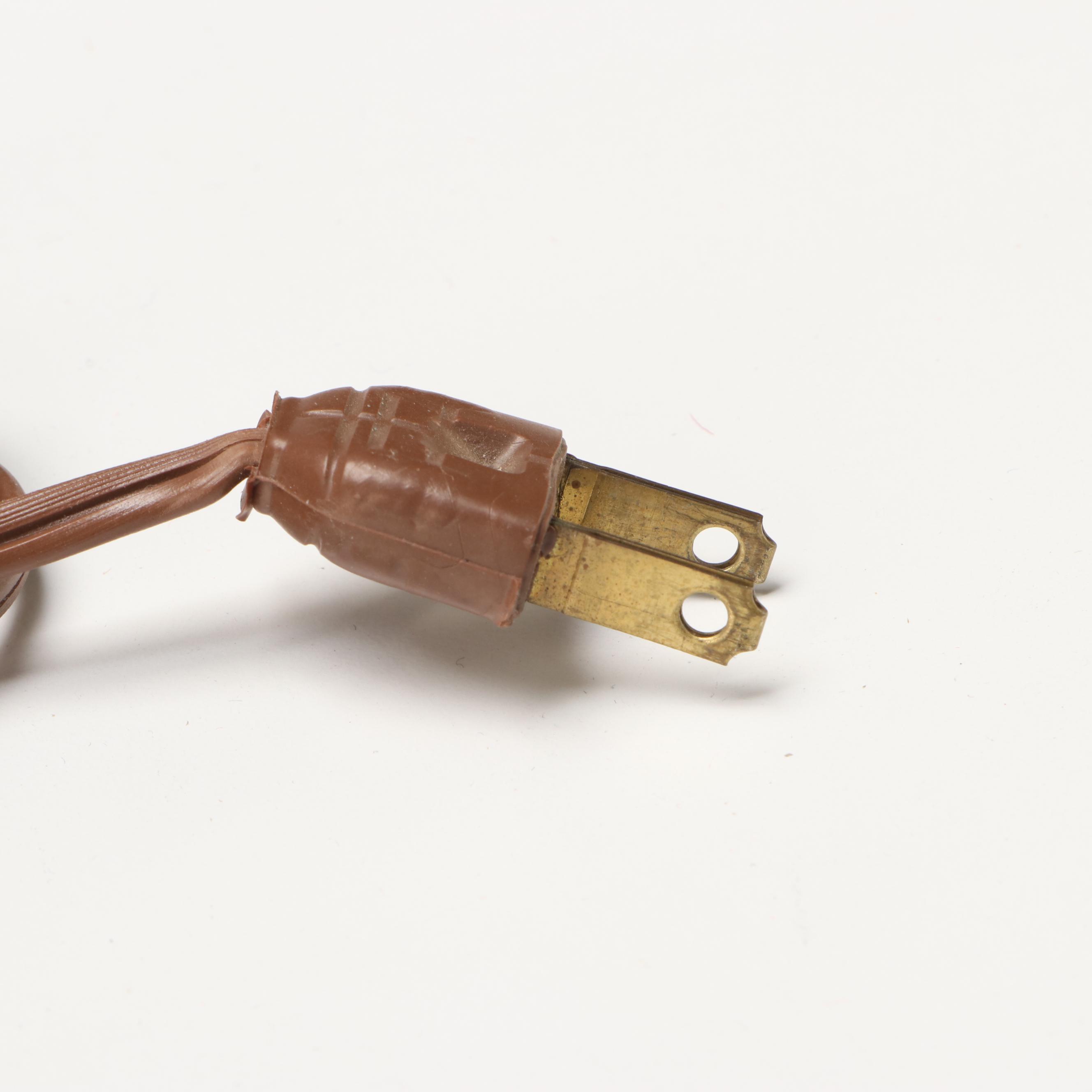 Loevsky & Loevsky Victorian Style Pink Glass Parlor Lamp, 1973