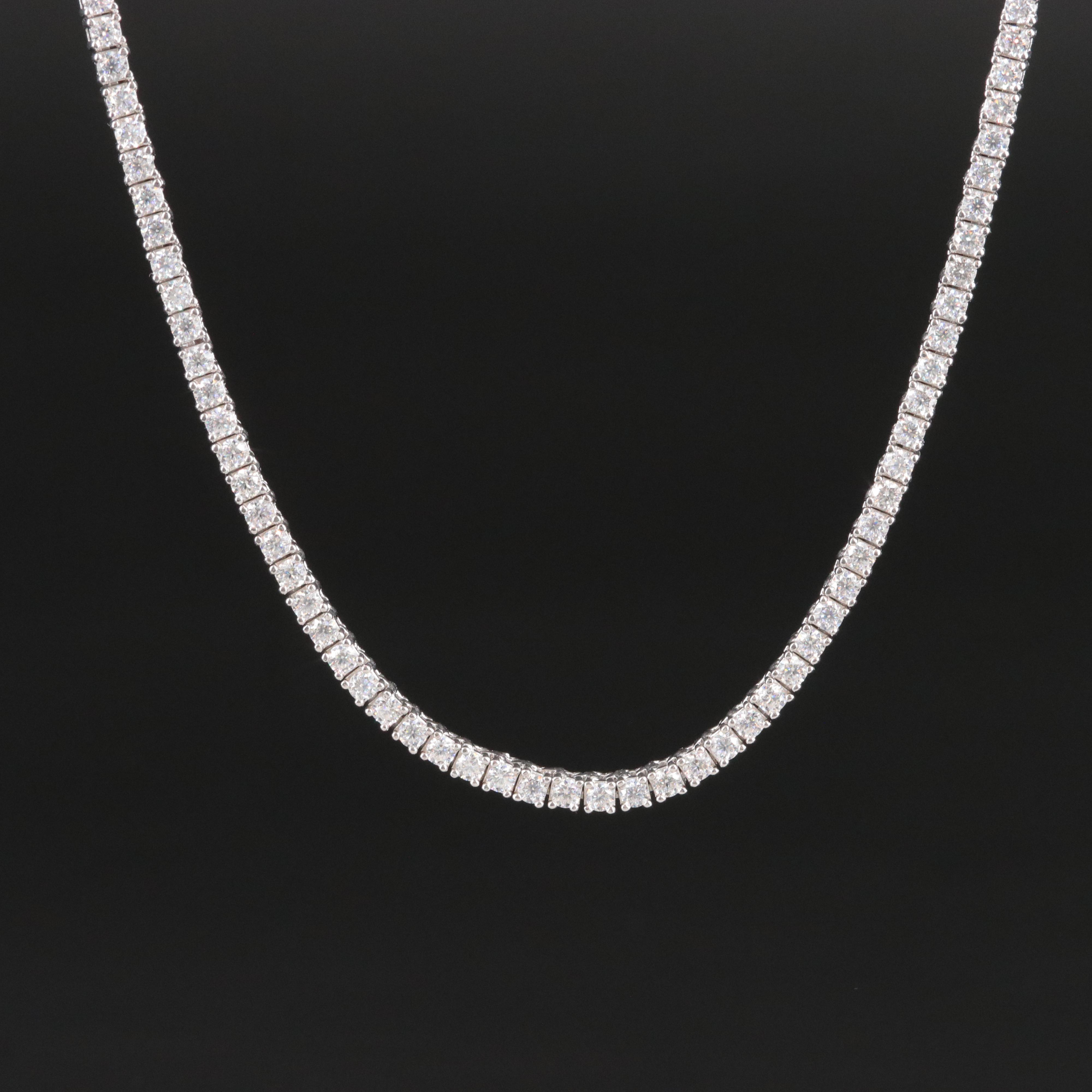 Sterling Moissanite Line Necklace