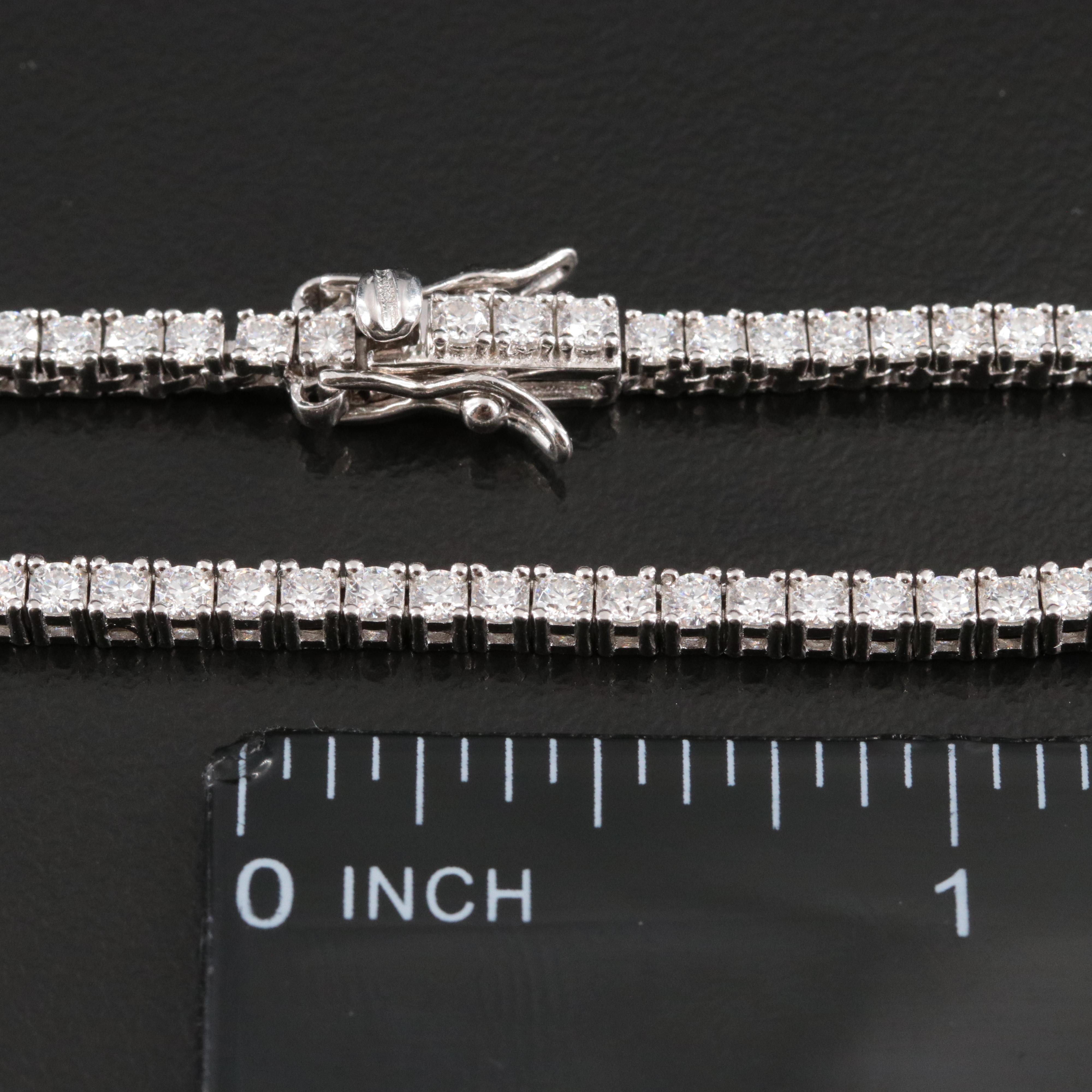 Sterling Moissanite Line Necklace