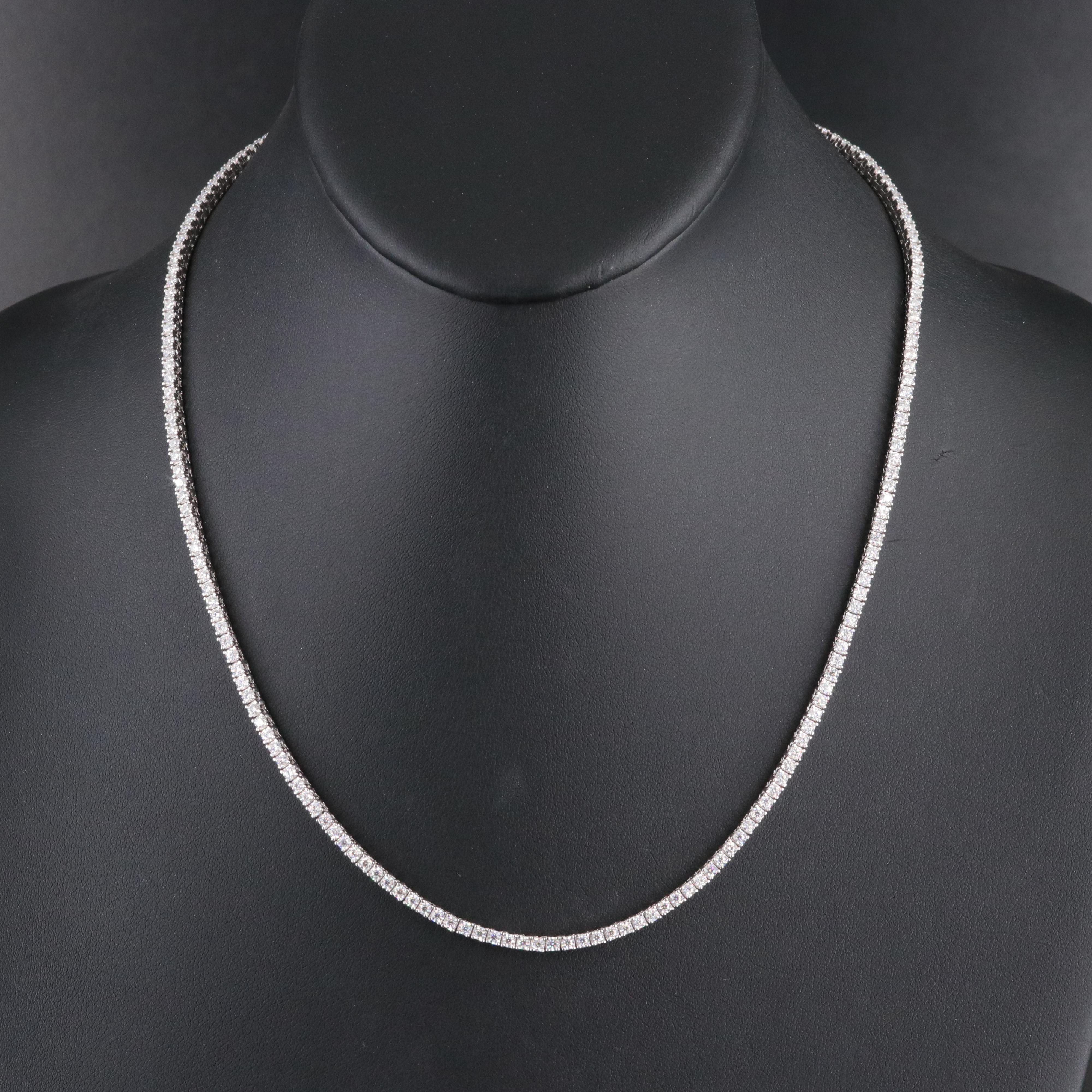 Sterling Moissanite Line Necklace