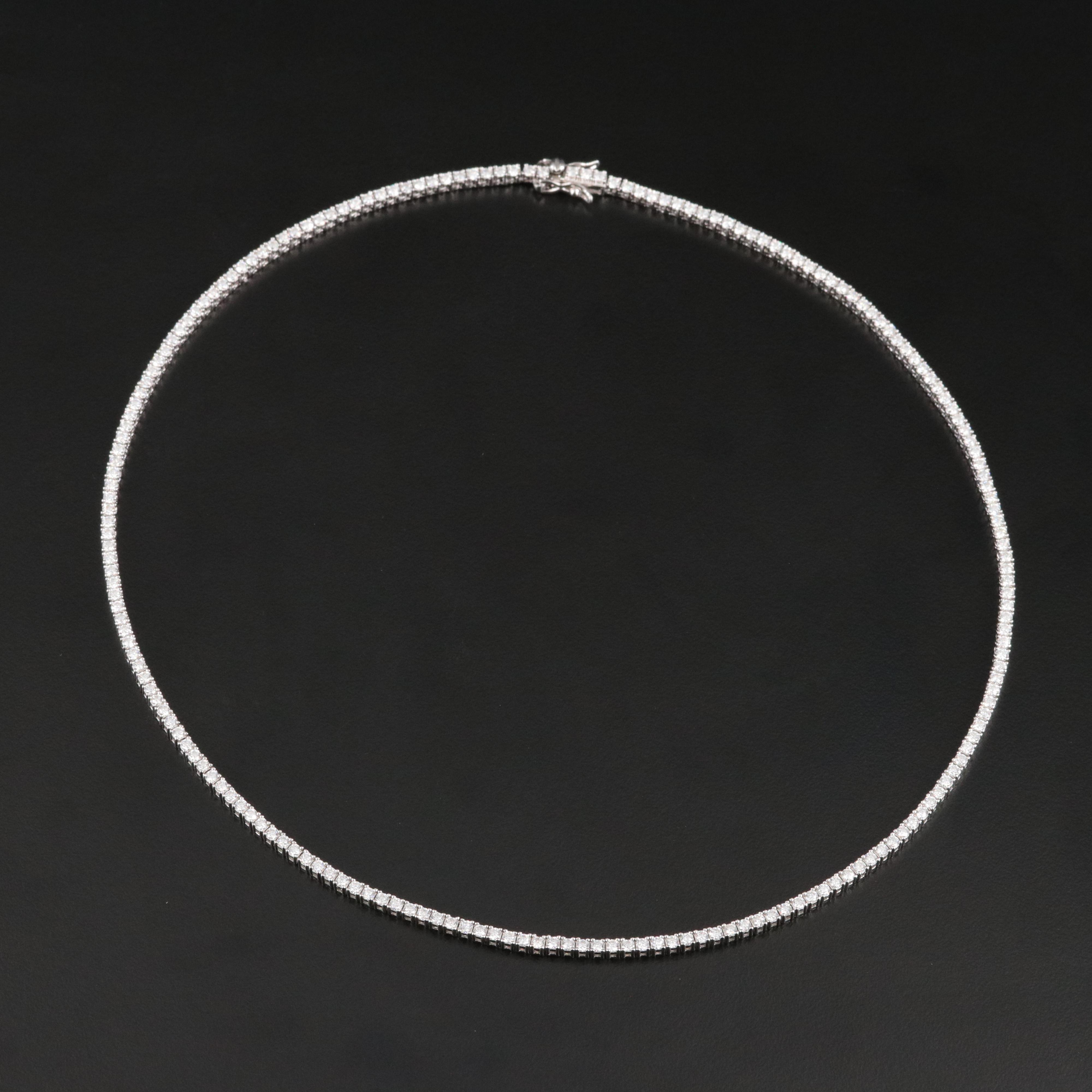 Sterling Moissanite Line Necklace