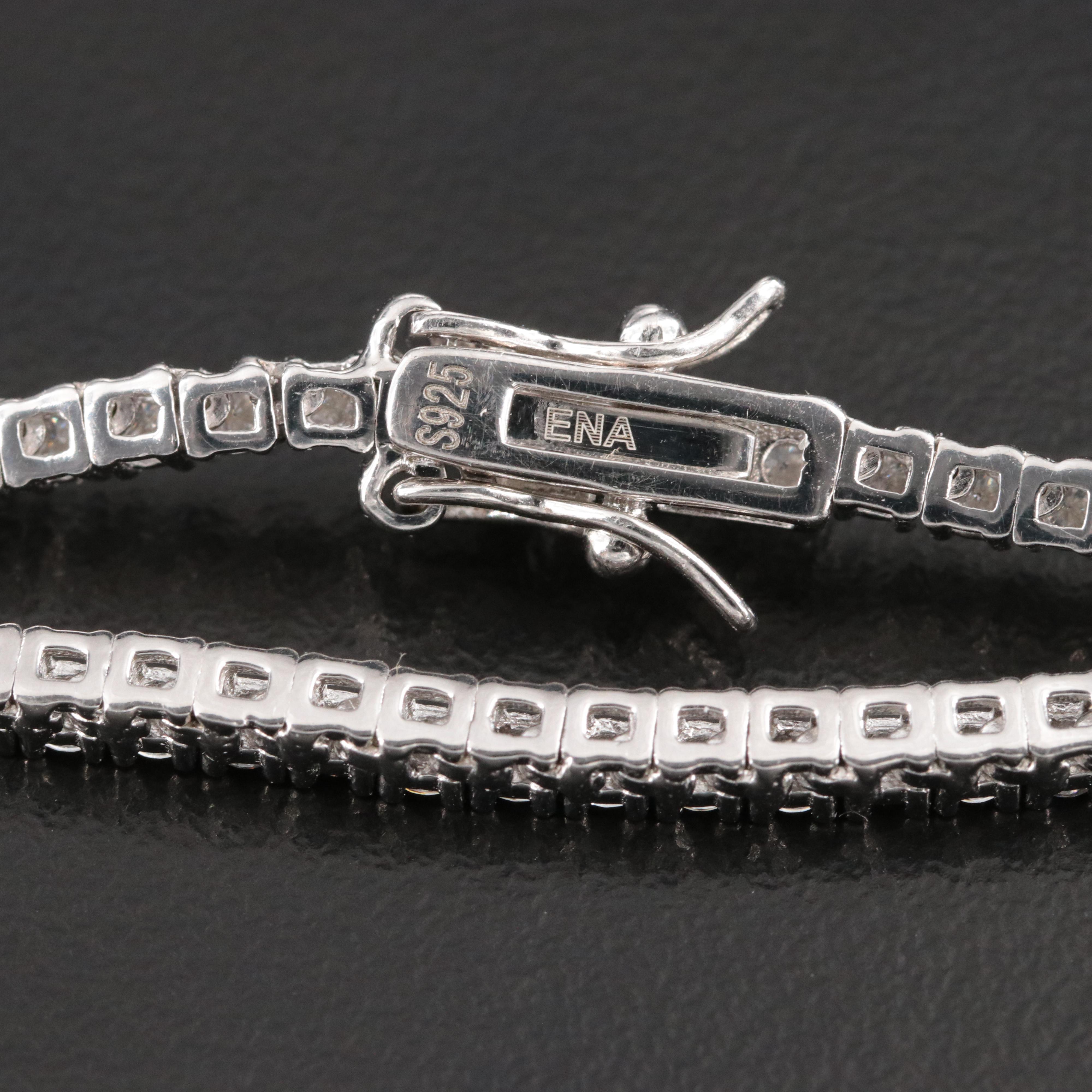 Sterling Moissanite Line Necklace