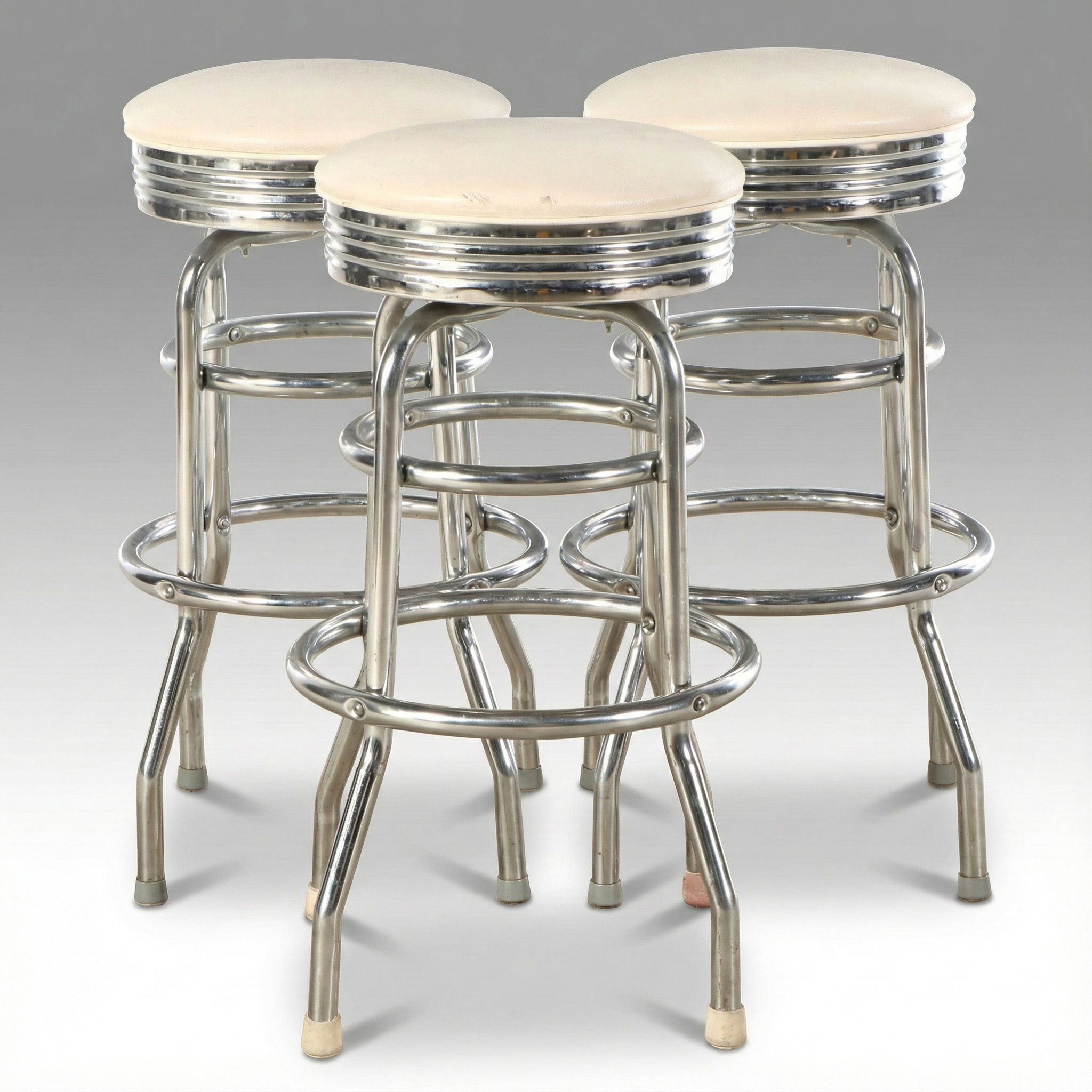 Set of Three Retro Dinner Style Barstools