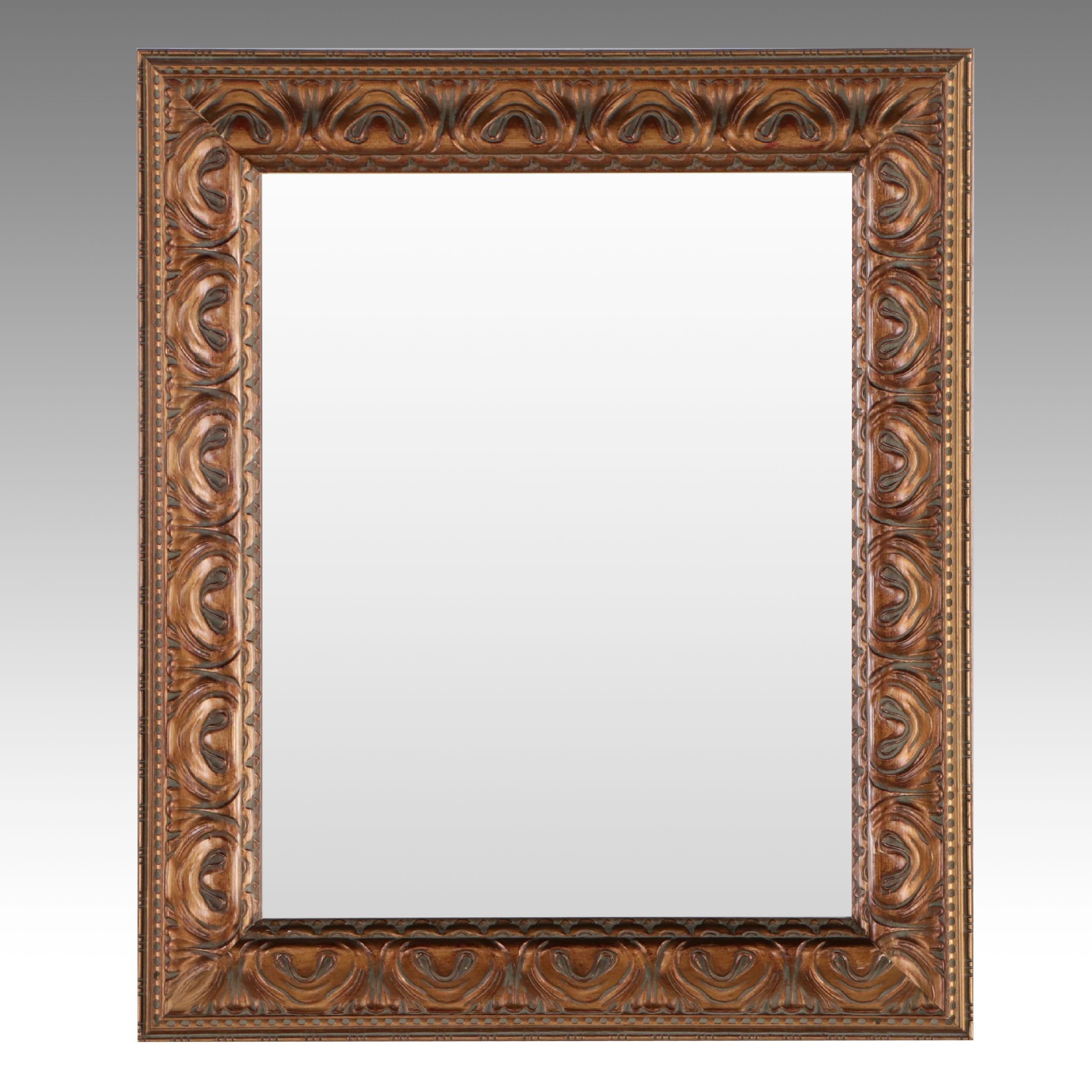 Baroque Style Carved Giltwood Rectangular Wall Mirror