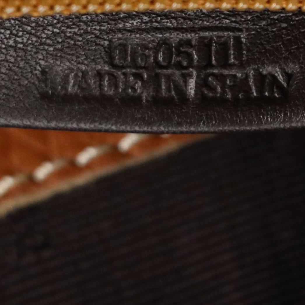 Loewe Senda Shoulder Satchel in Caramel Brown Grained Calf Leather