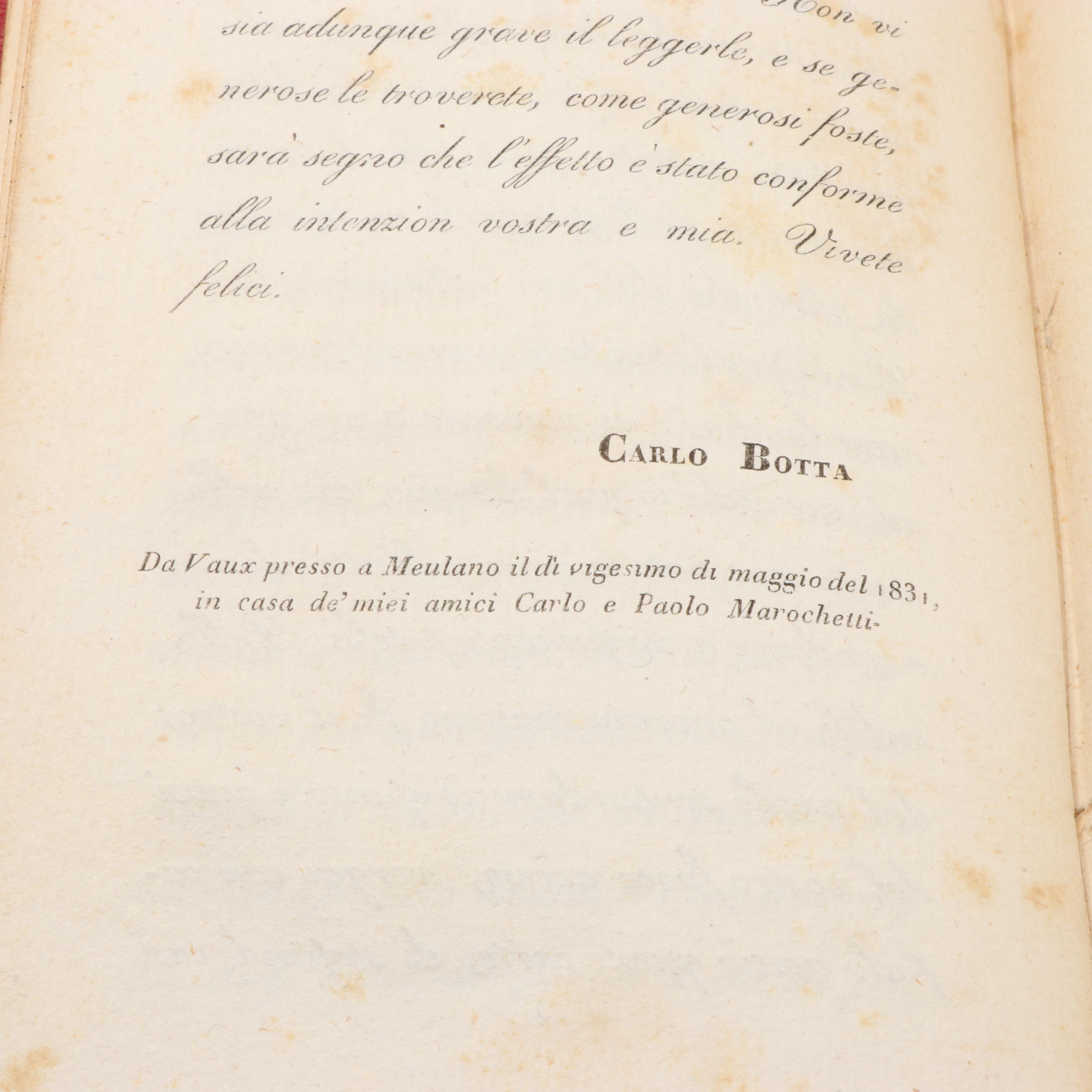 Italian "Storia D'Italia" Continuation by Carlo Botta, 1883