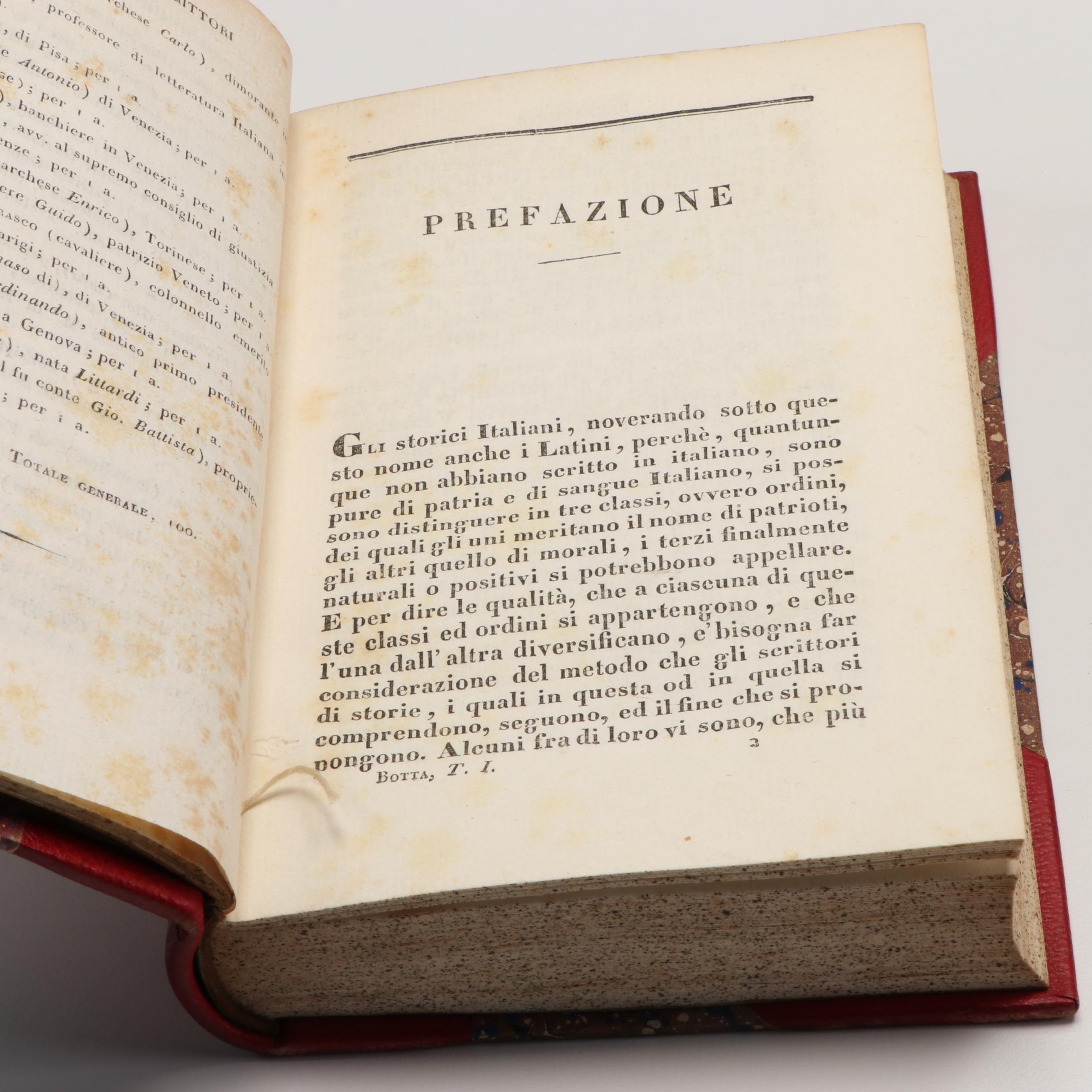 Italian "Storia D'Italia" Continuation by Carlo Botta, 1883