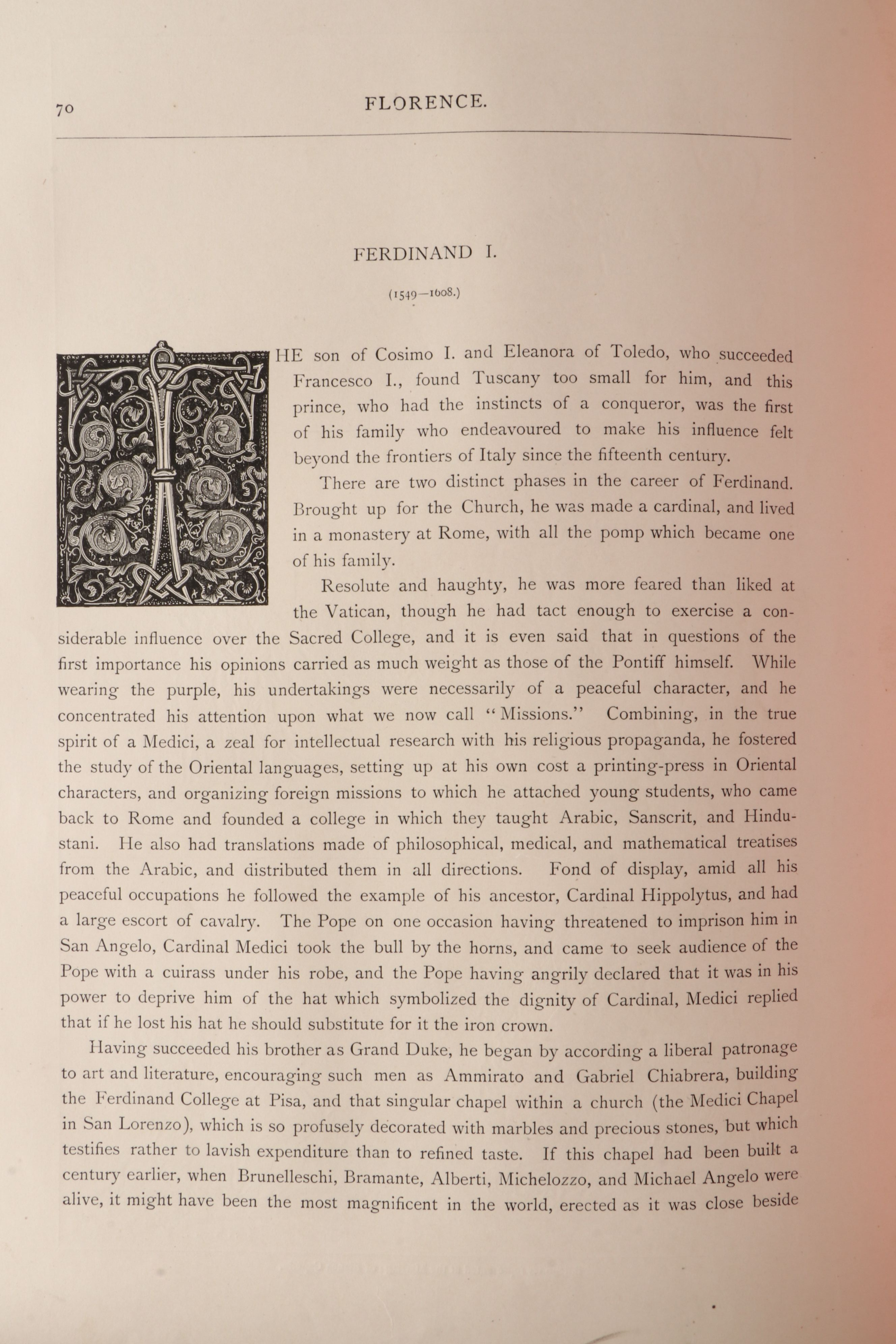 Illustrated First Edition "Florence" by Charles Yriarte, 1882