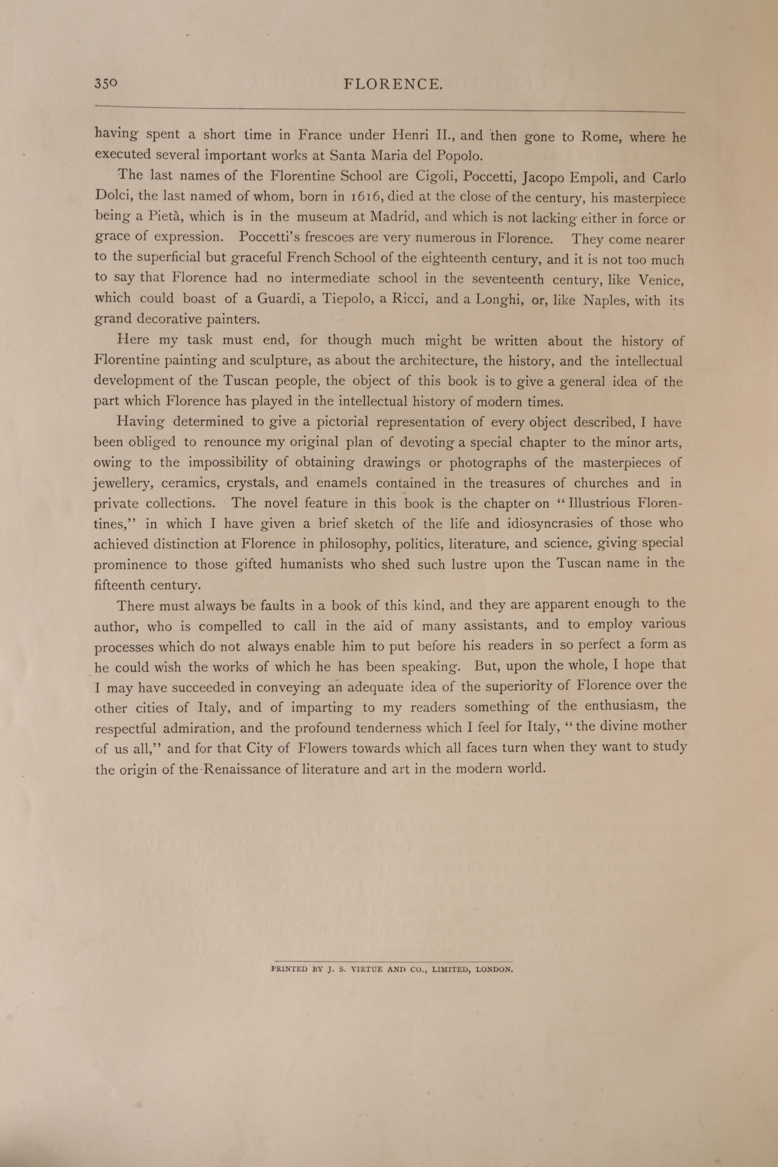 Illustrated First Edition "Florence" by Charles Yriarte, 1882