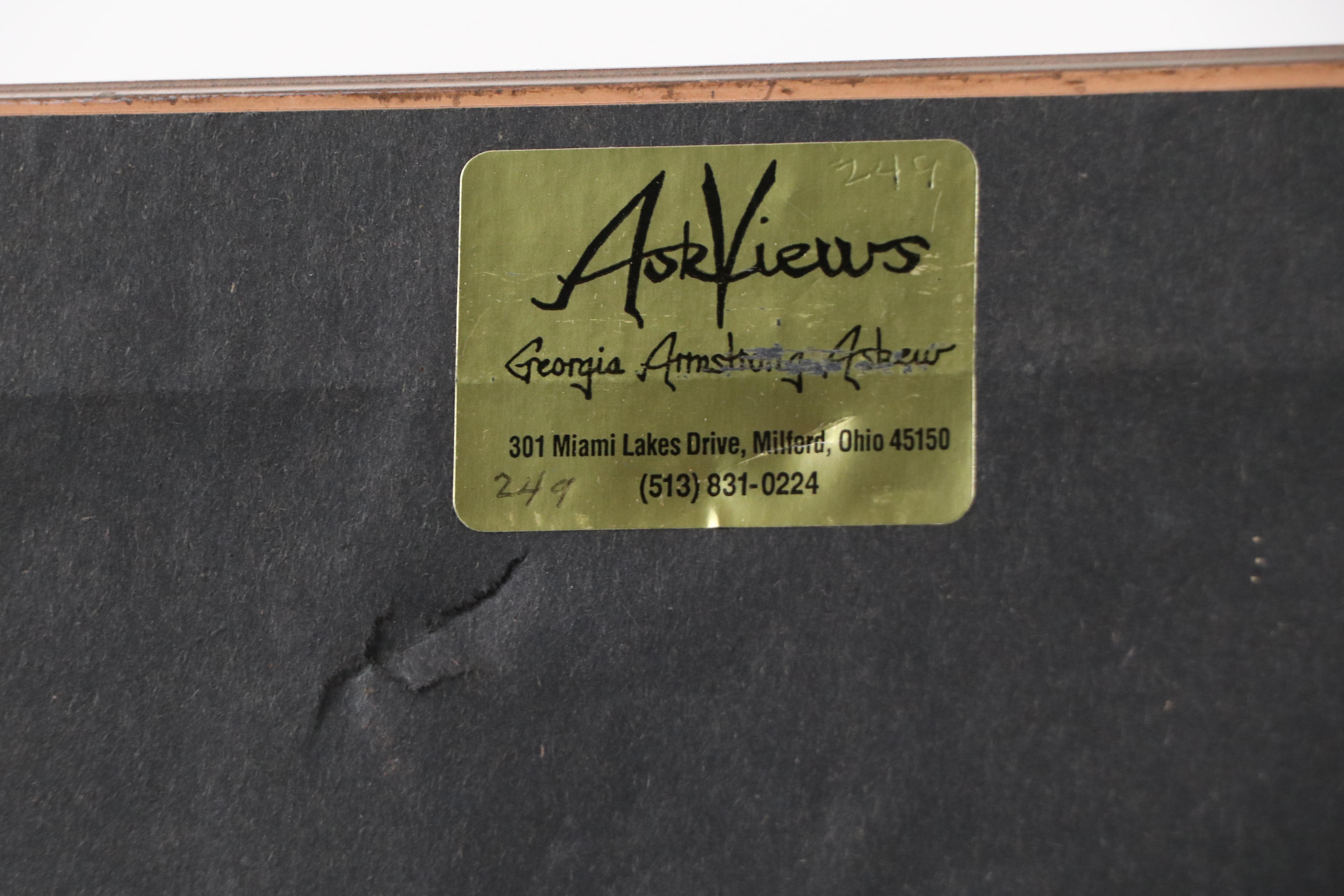 Mountainous Coastal Landscape Watercolor Painting