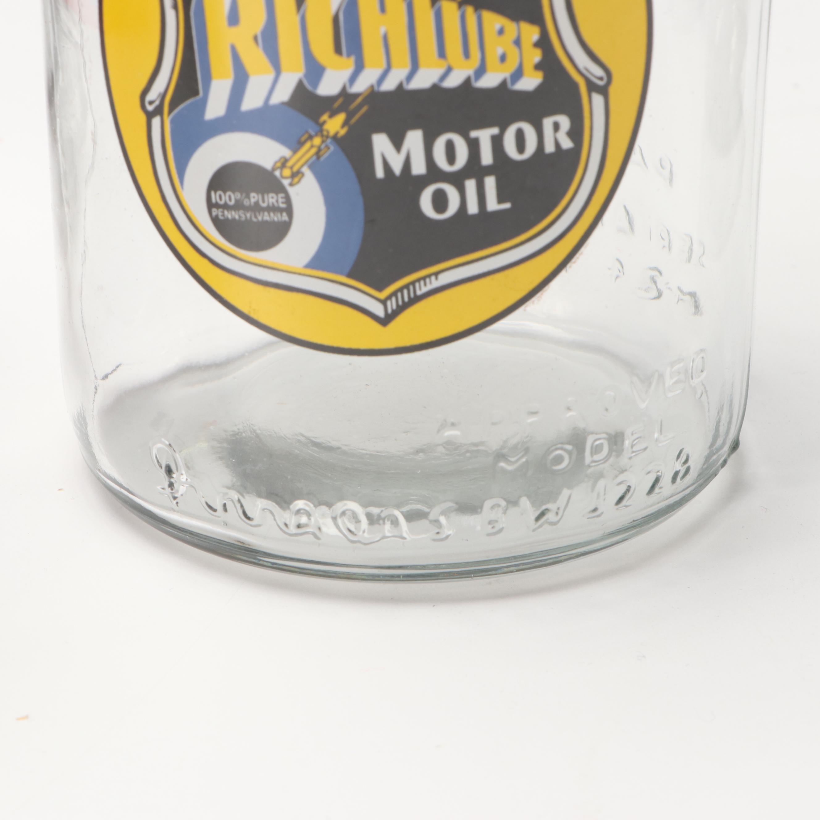 Atlantic, Polly and Other Glass Motor Oil Bottles