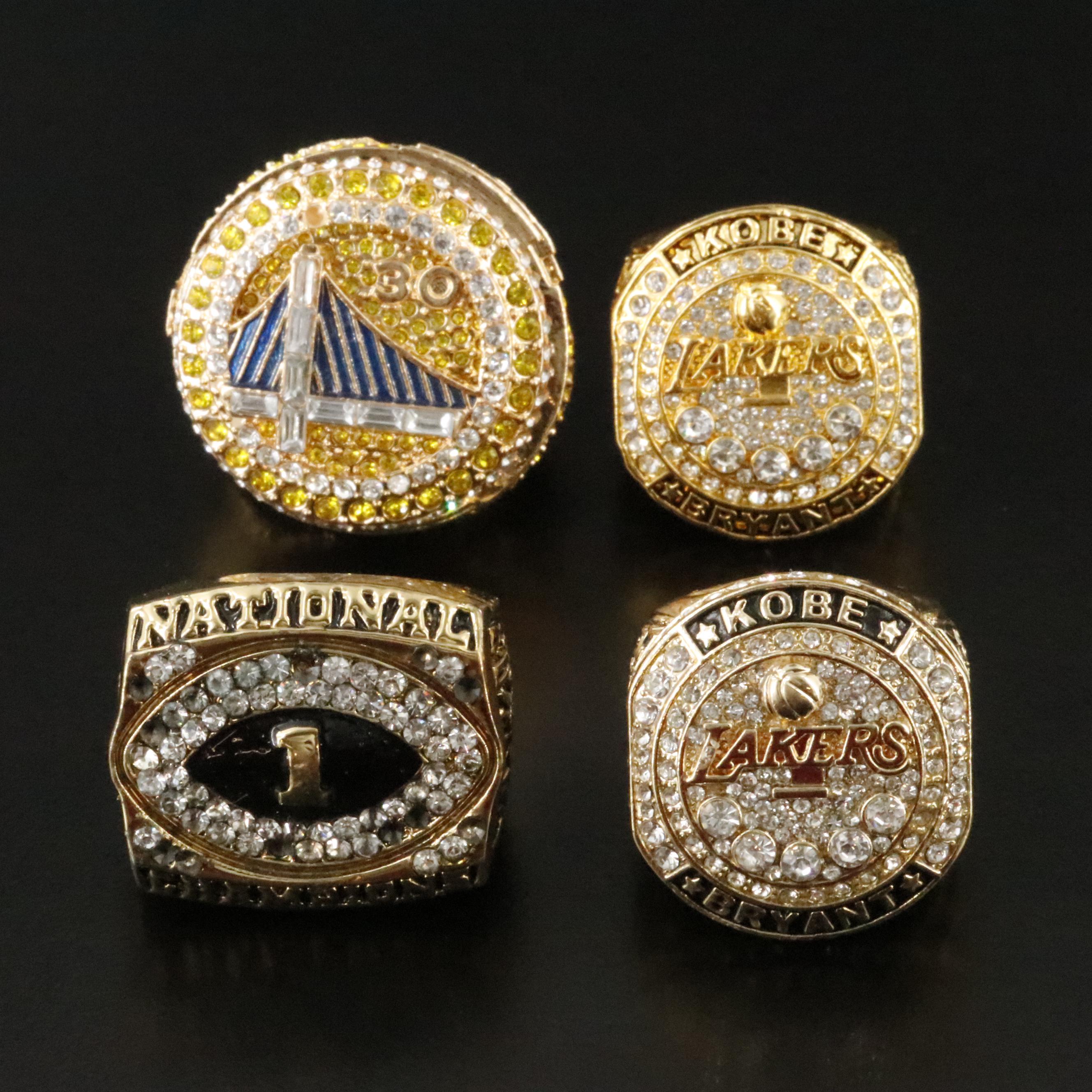 Replica Championship Basketball and Football Rings