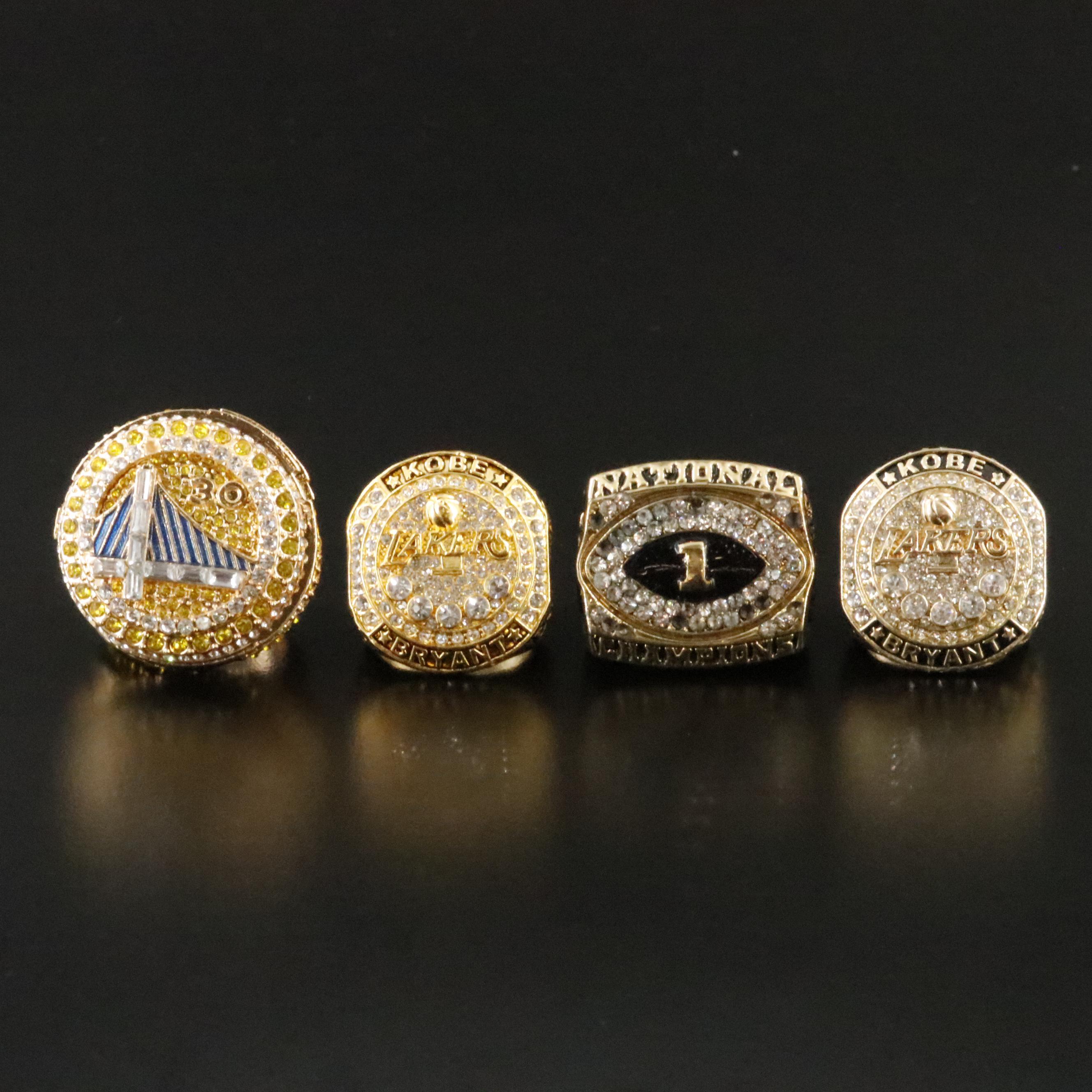 Replica Championship Basketball and Football Rings