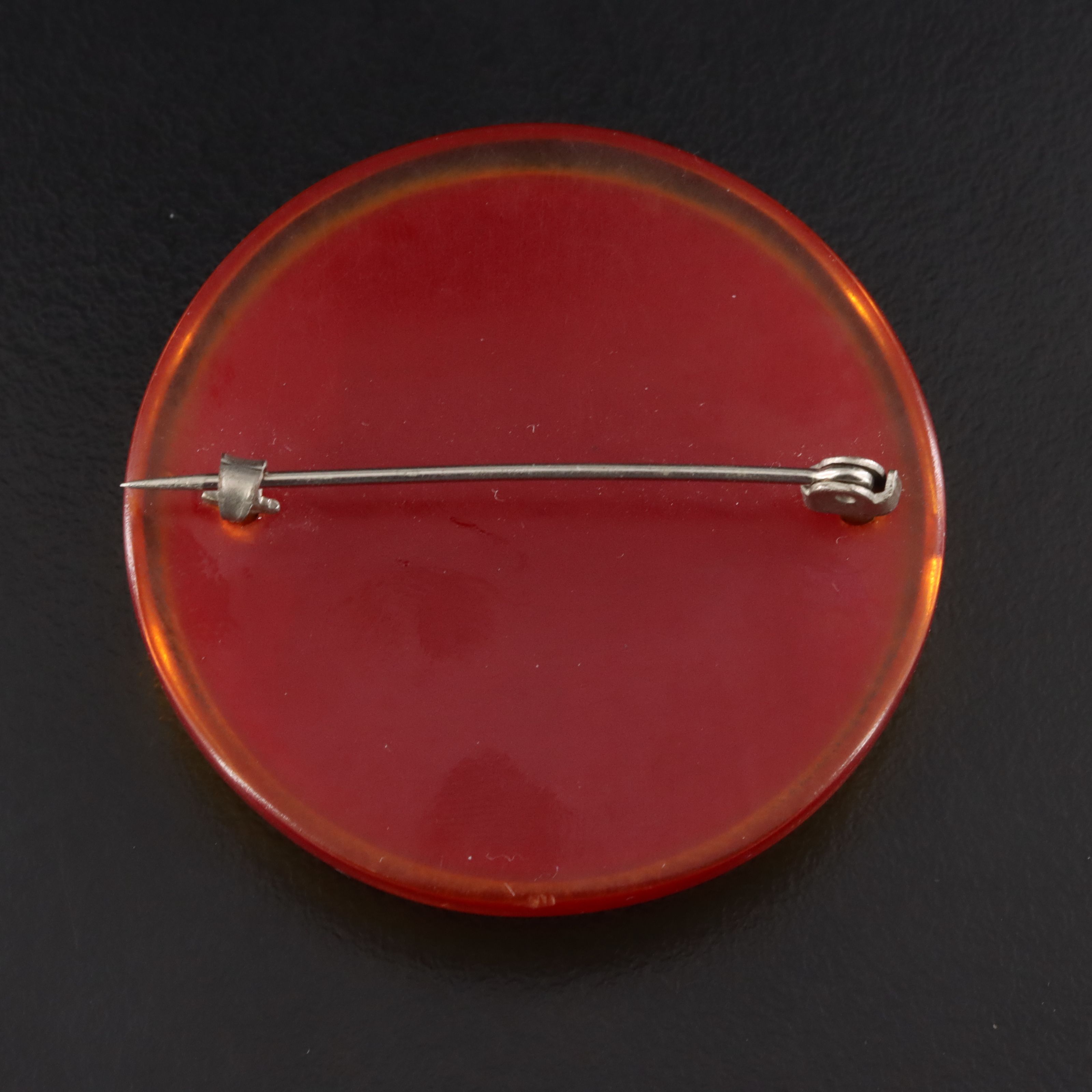 Vintage Graduated Bakelite Bead Necklace and Carved Brooch