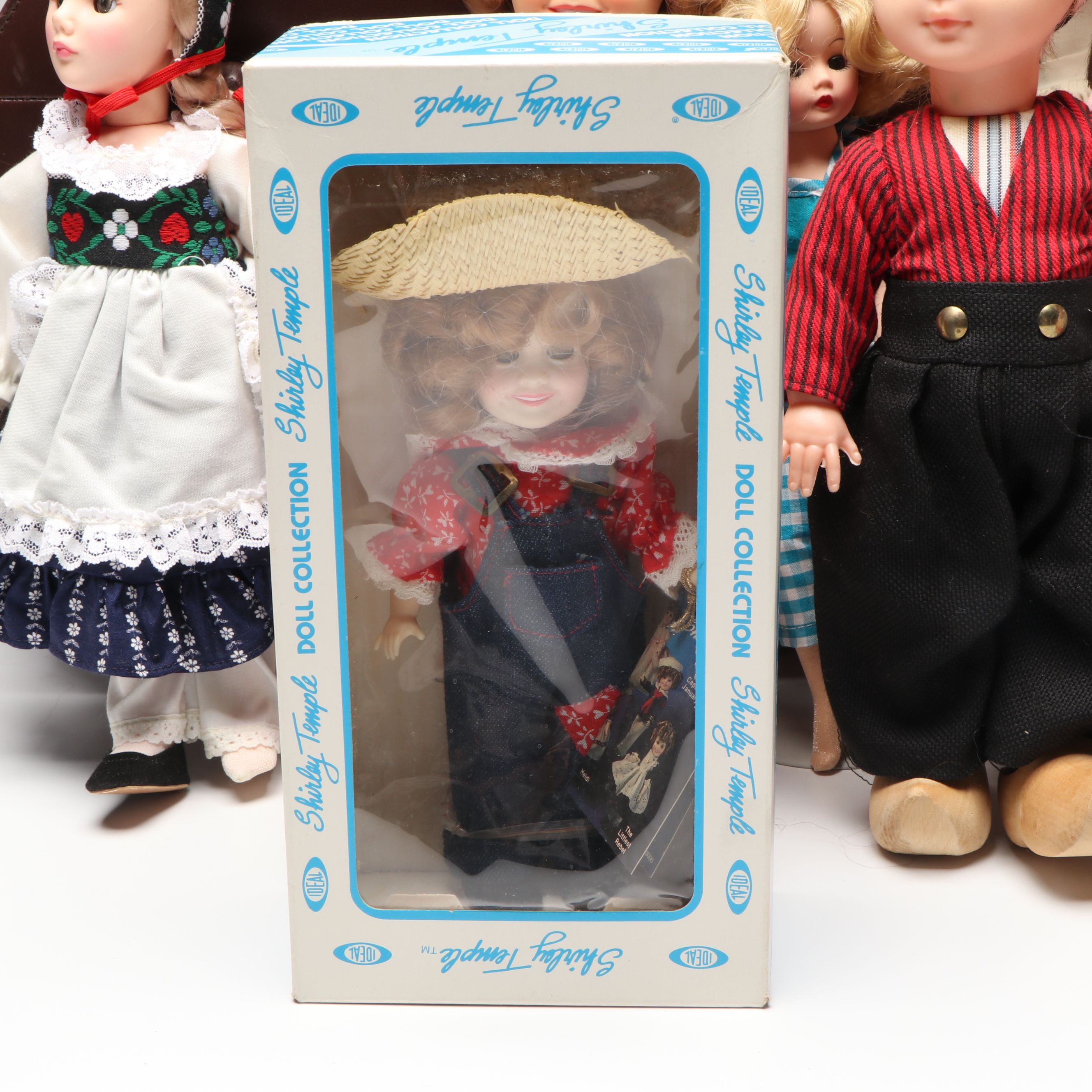 Madame Alexander Cisette Trunk Set with Shirley Temple and More Dolls