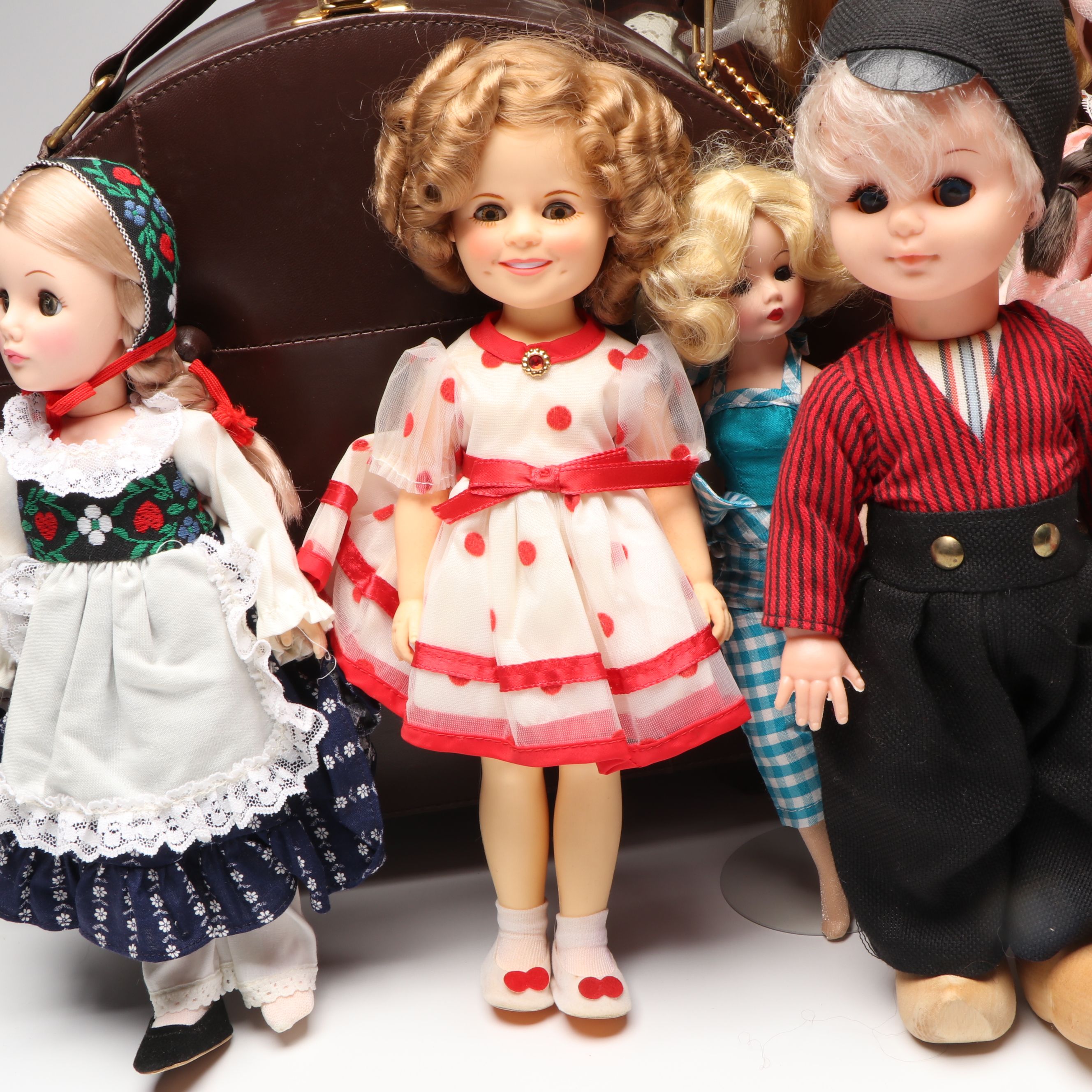 Madame Alexander Cisette Trunk Set with Shirley Temple and More Dolls