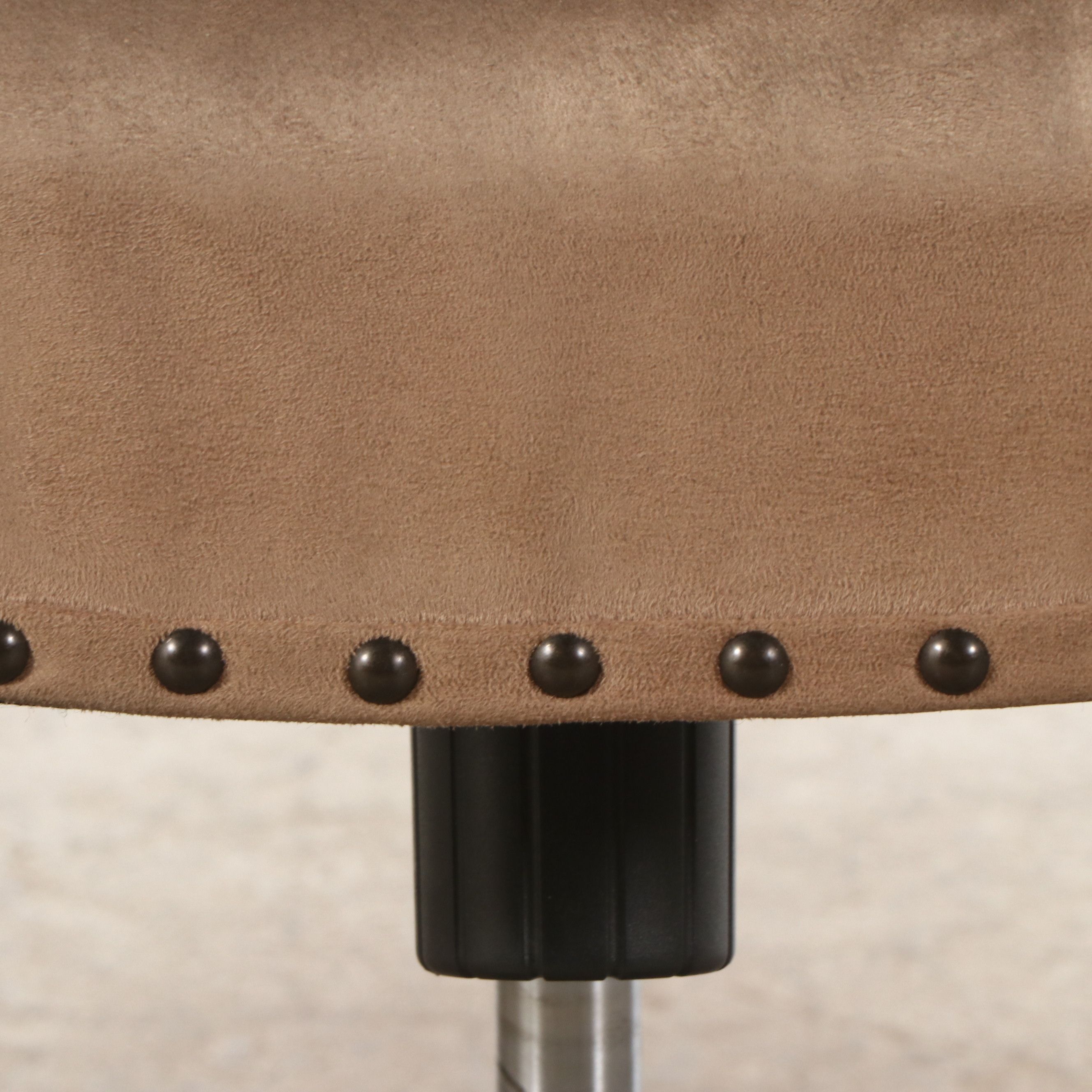 Pottery Barn Nailhead Trim Faux Suede and Oak Finish Desk Chair