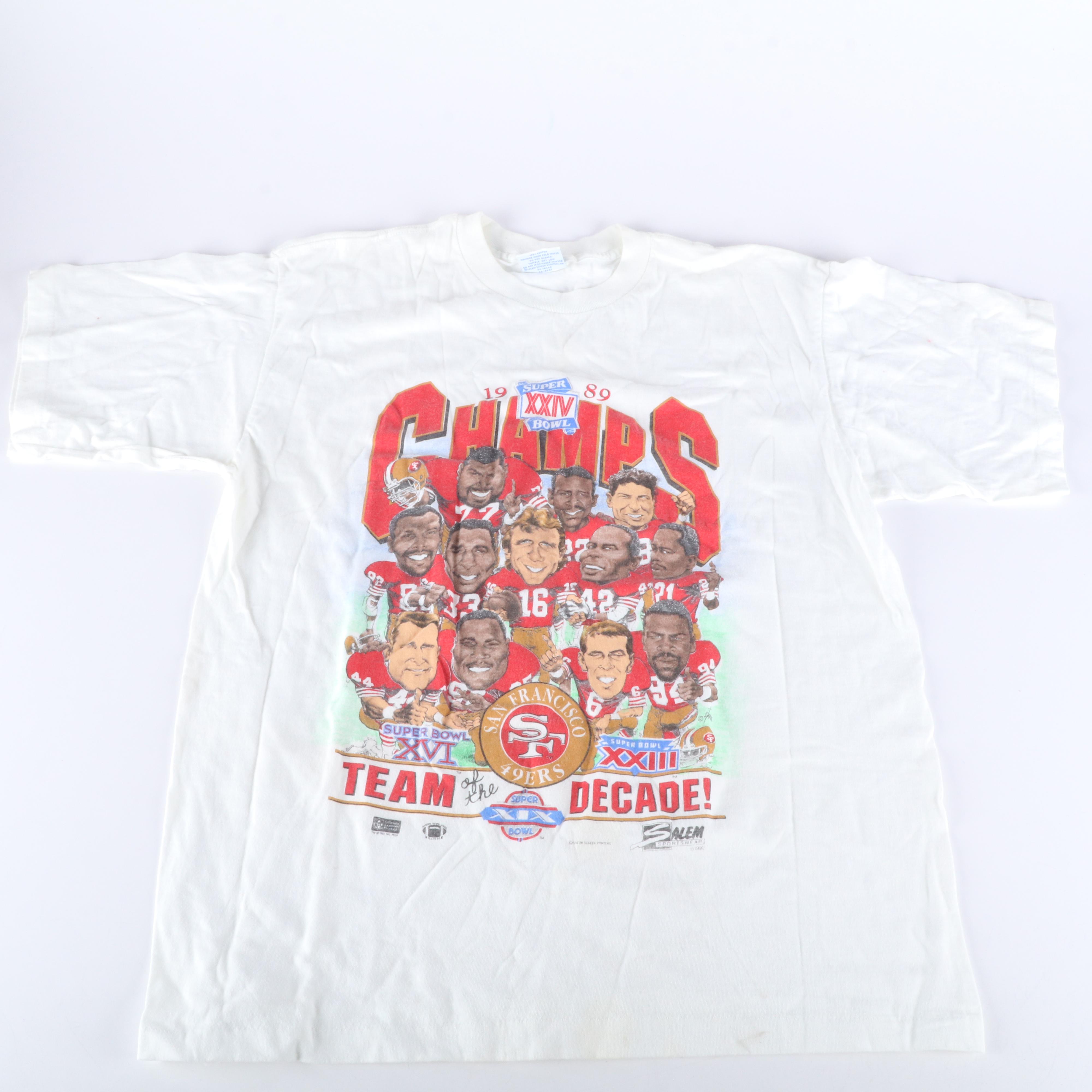 San Francisco Pro Line Football Jacket with Watch and Super Bowl XXIV Shirt