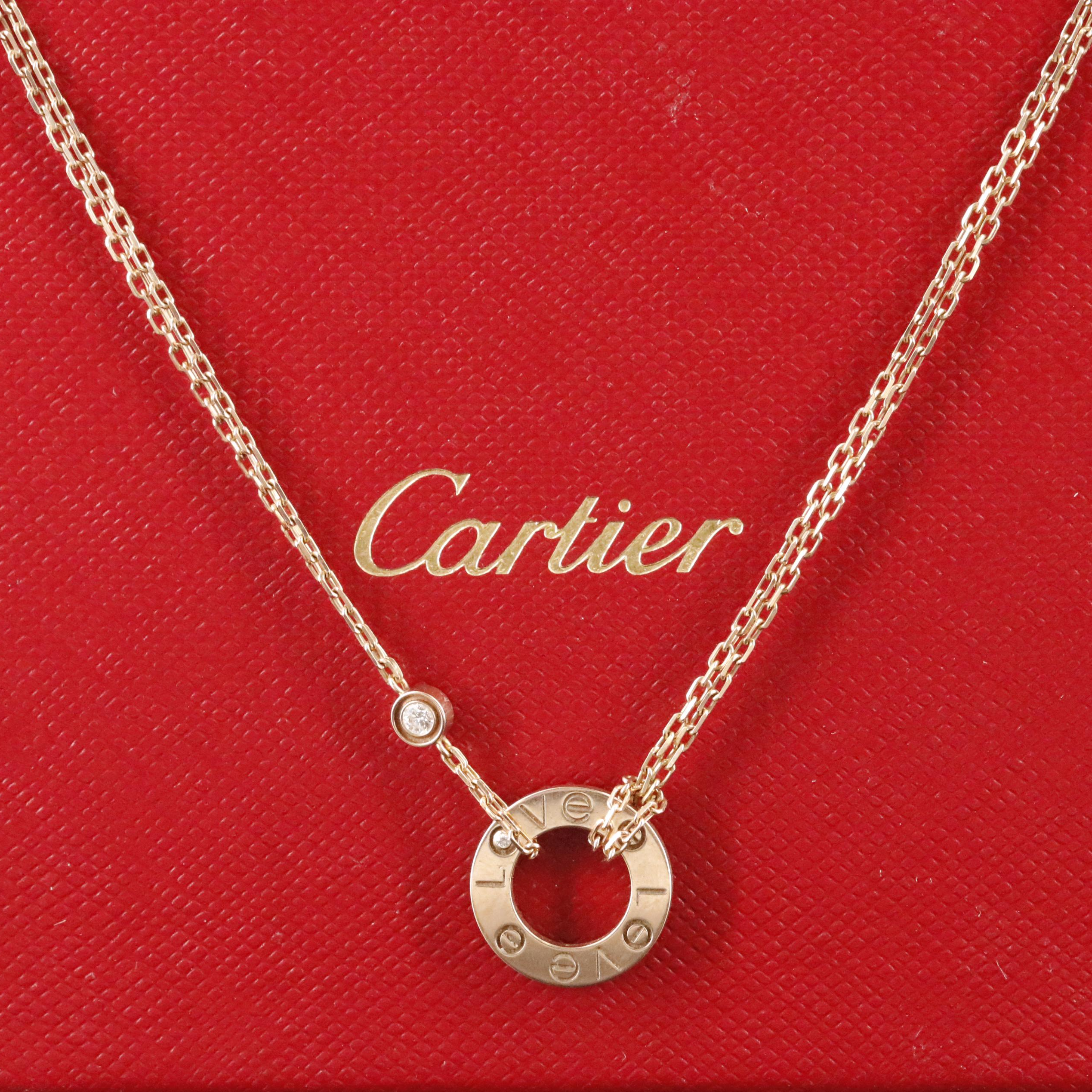 Cartier LOVE 18K Rose Gold Necklace