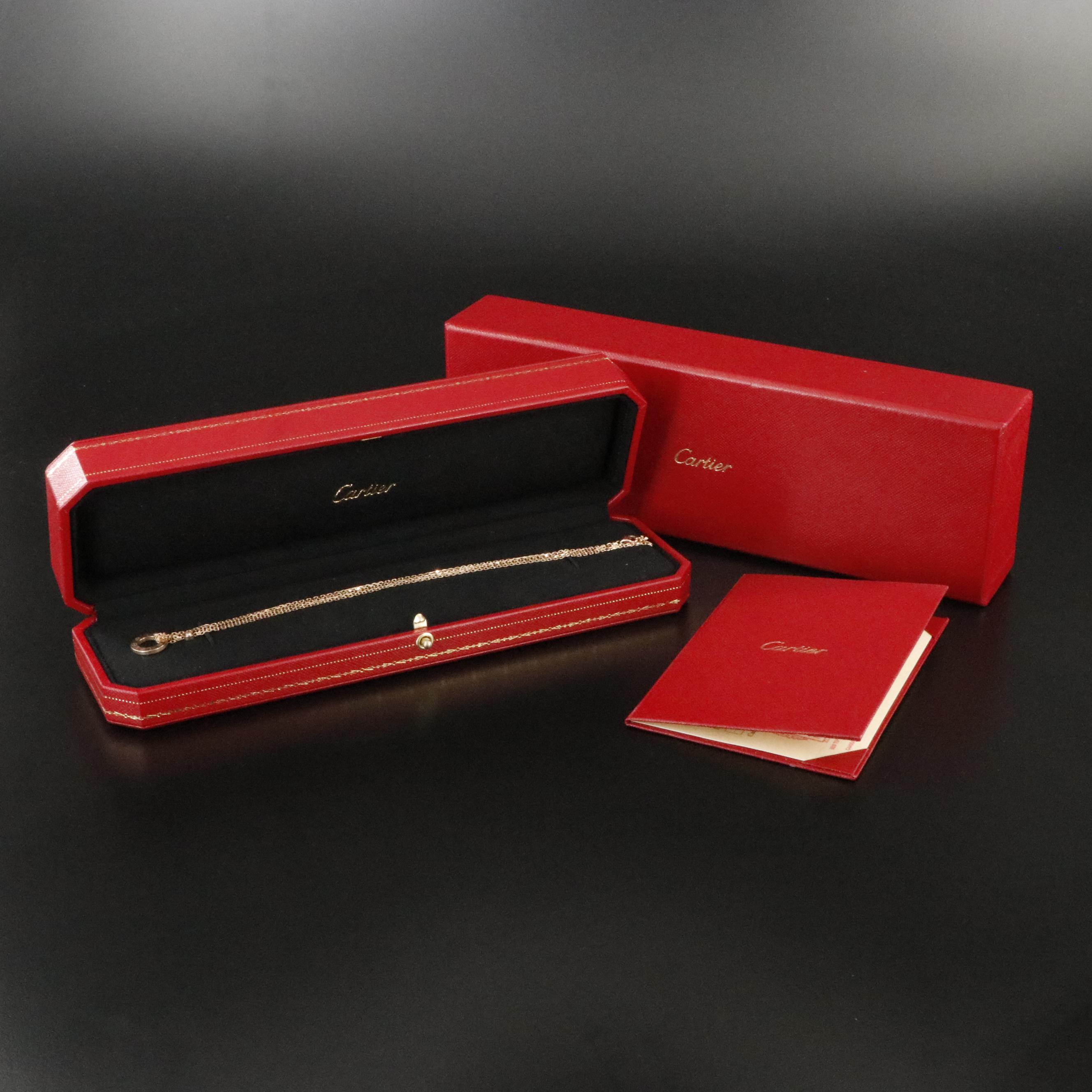 Cartier LOVE 18K Rose Gold Diamond Accented Necklace