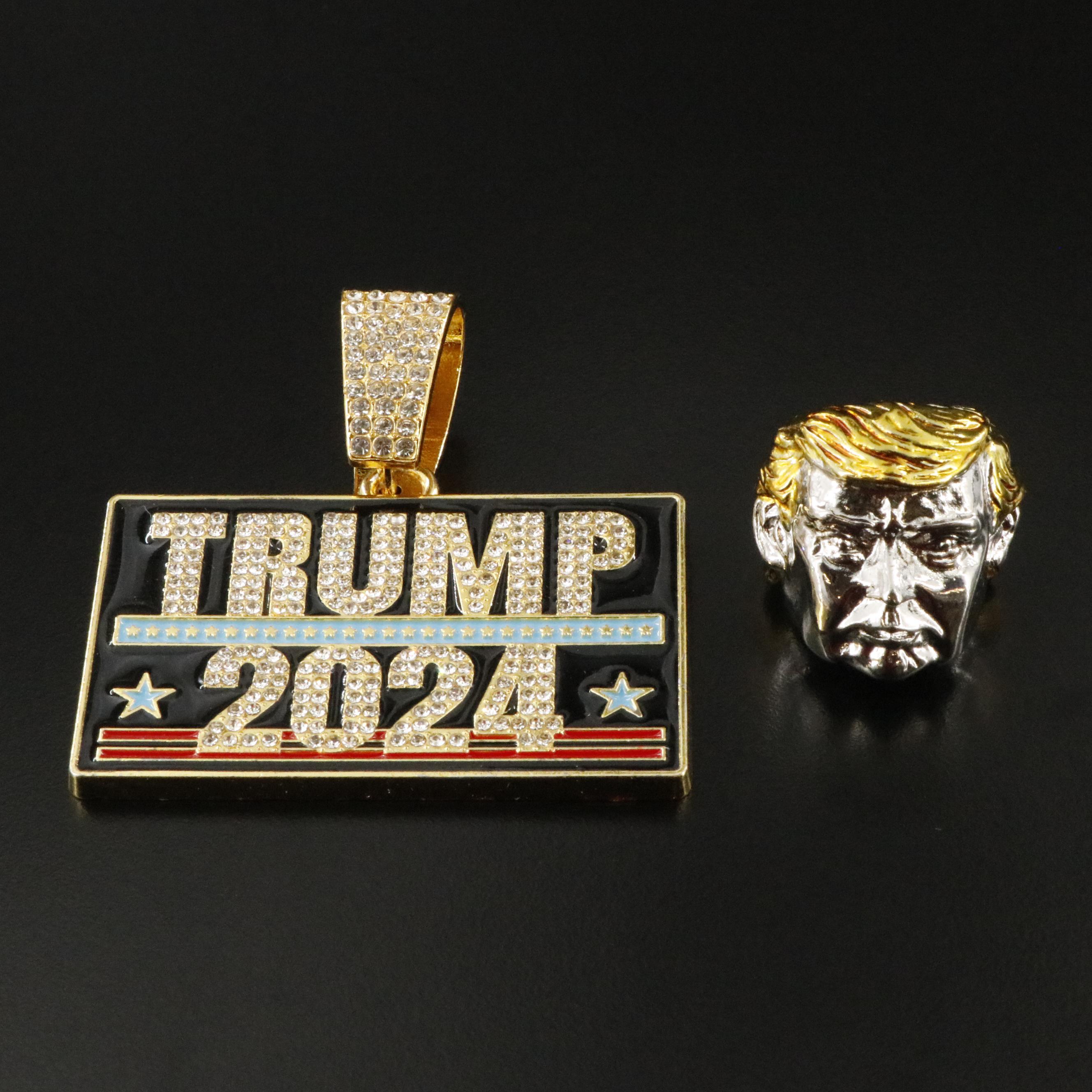 Donald Trump Ring and "Trump 2024" Pendant