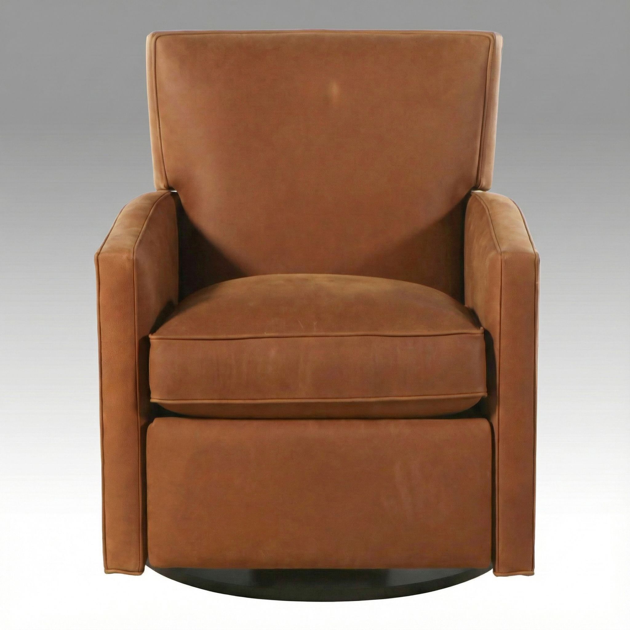Arhaus Contemporary "Pecan" Leather Upholstered Recliner