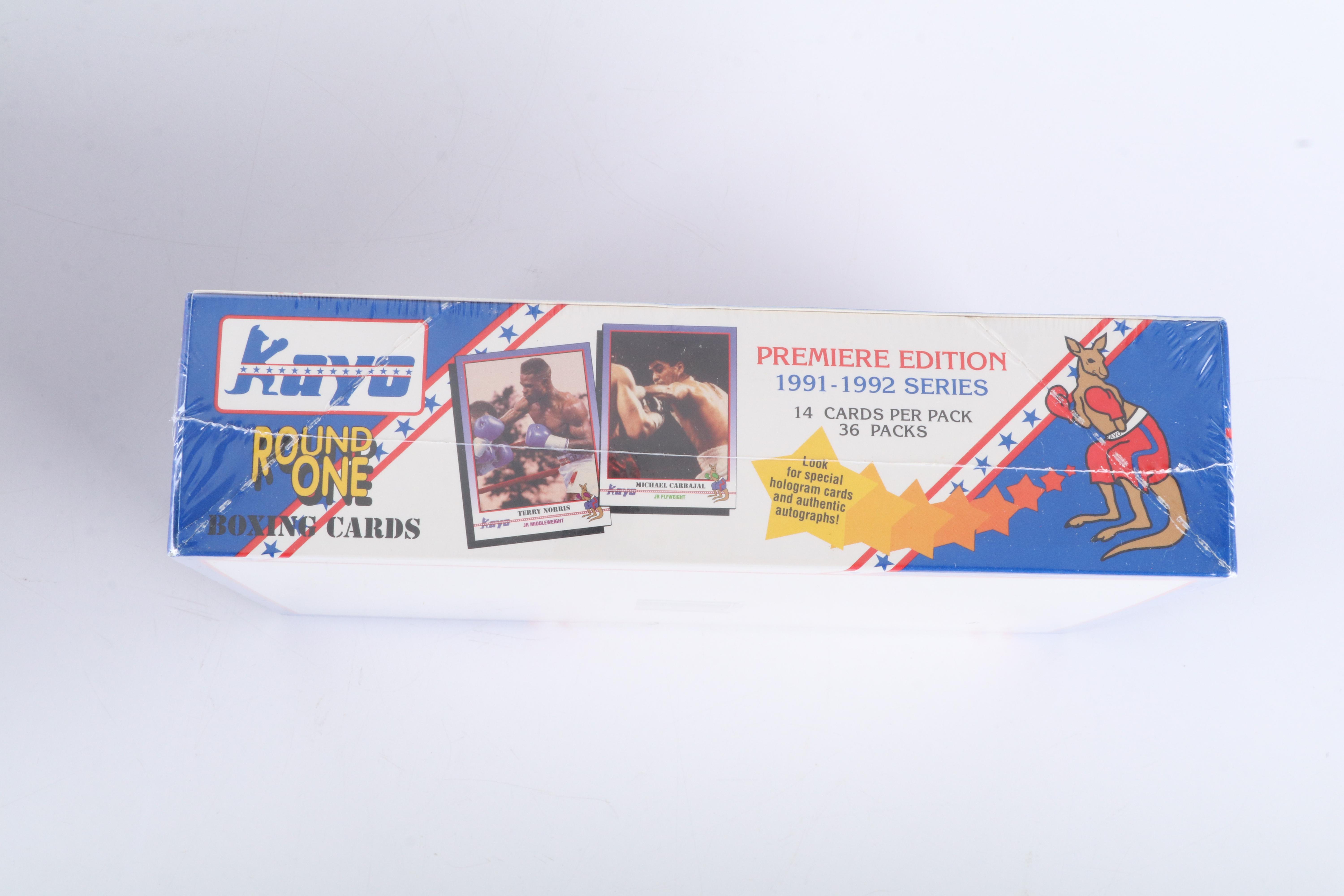 1991-92 Kayo Round One Premiere Edition Sealed Boxing Trading Card Boxes