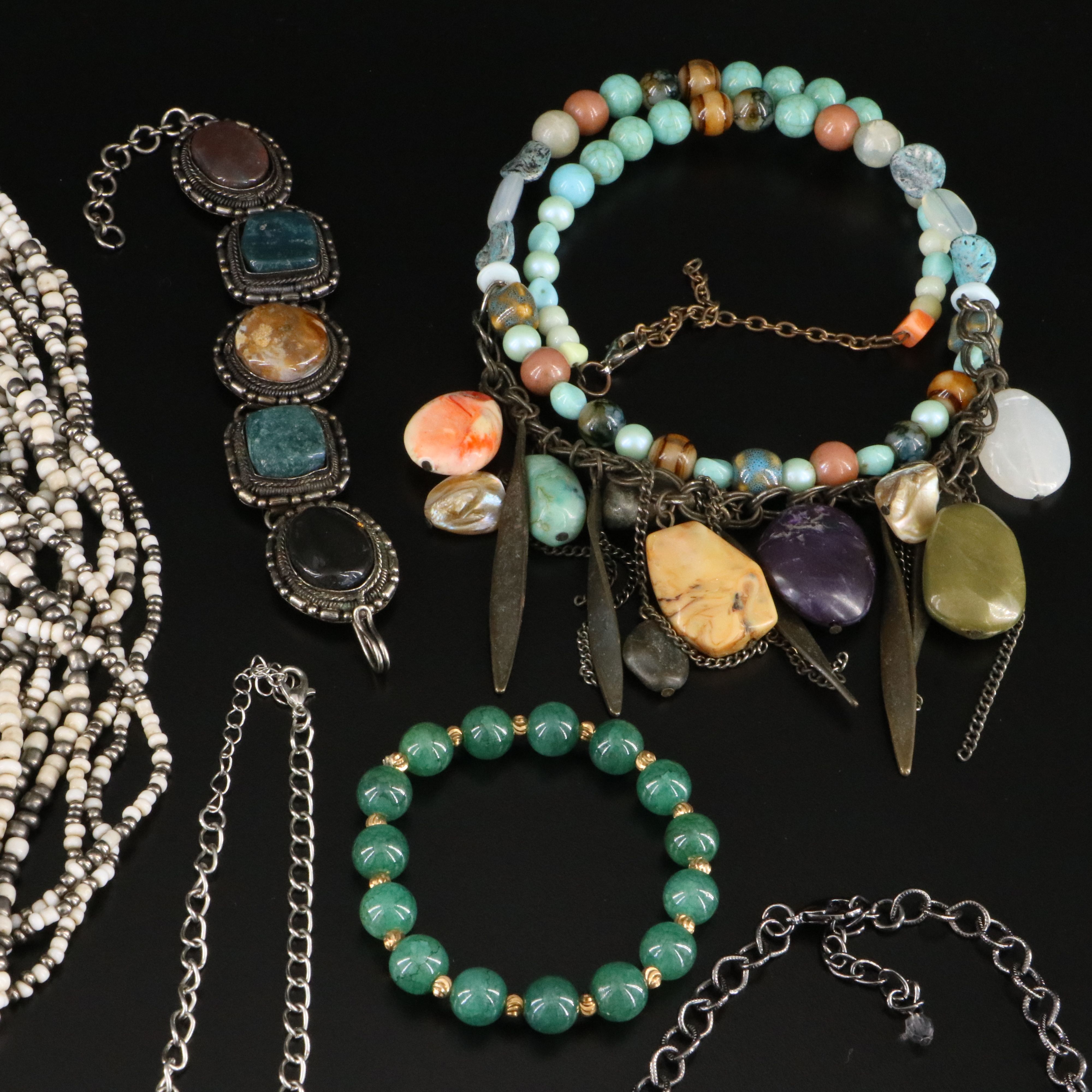 Art Glass, Agate and Shell Featured in Contemporary Jewelry Collection