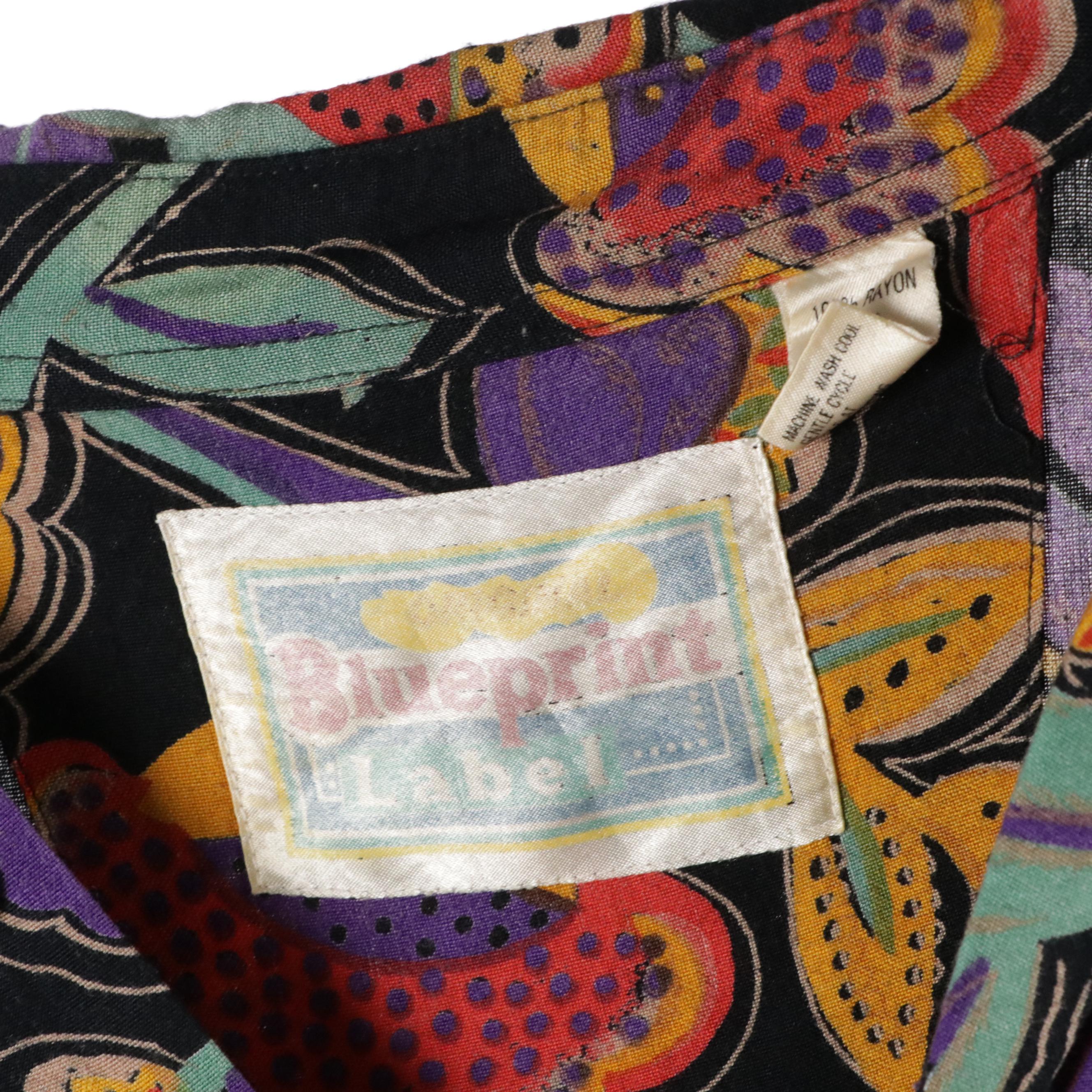 Men's Vintage Red Dragon, Blueprint Label, and Basix Printed Hawaiian Shirts