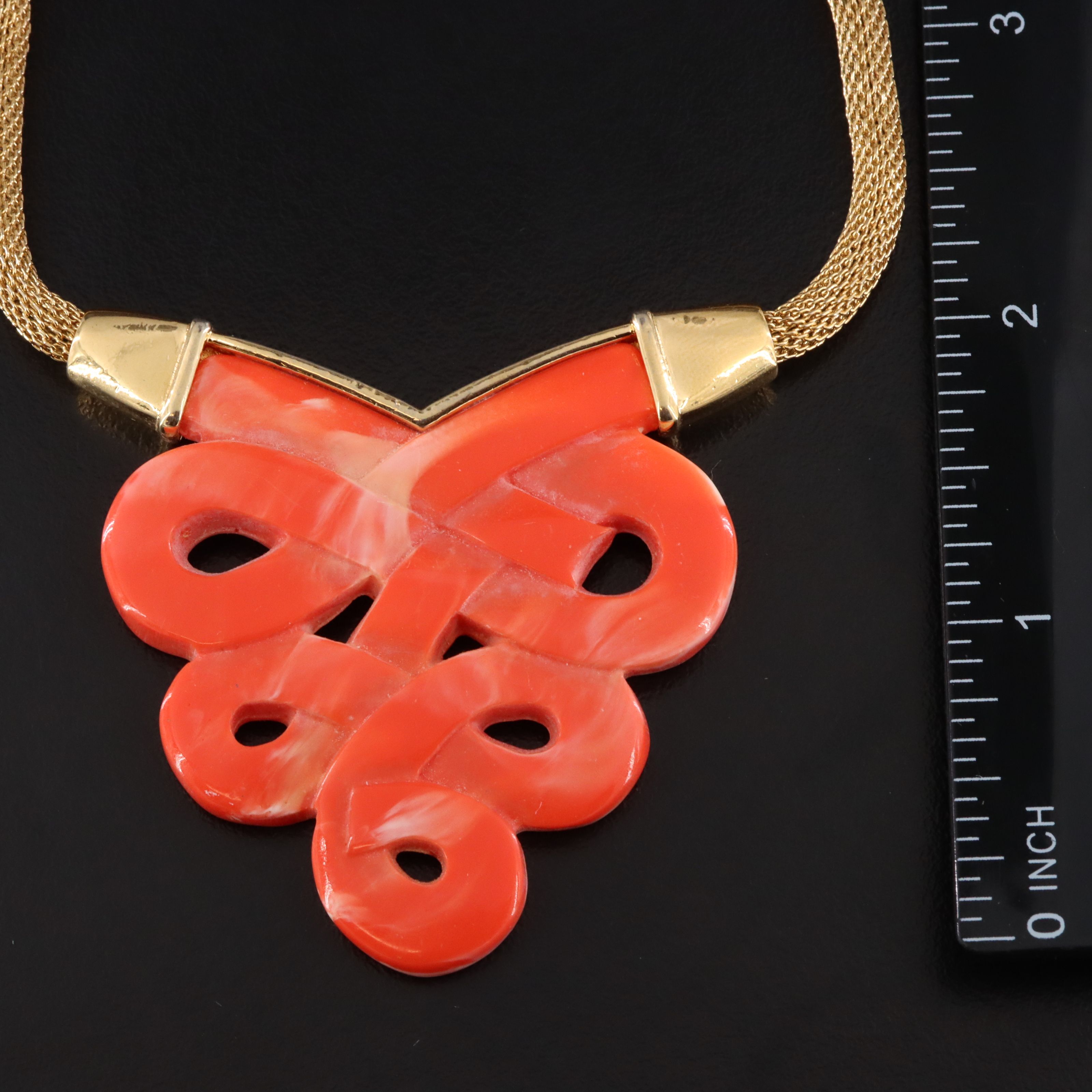 1970s Givenchy Chinese Knot Necklace