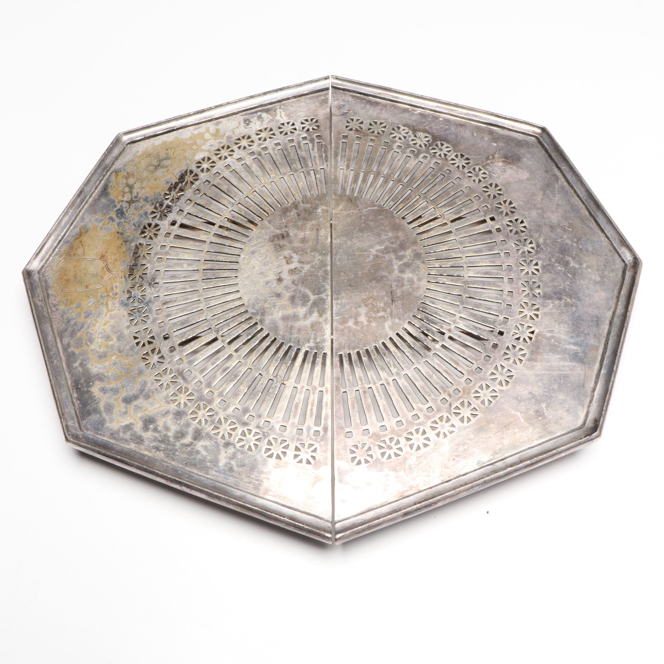 Jeweled Lazy Susan with Simpson Hall Miller Silver Plate Trivet and More Décor
