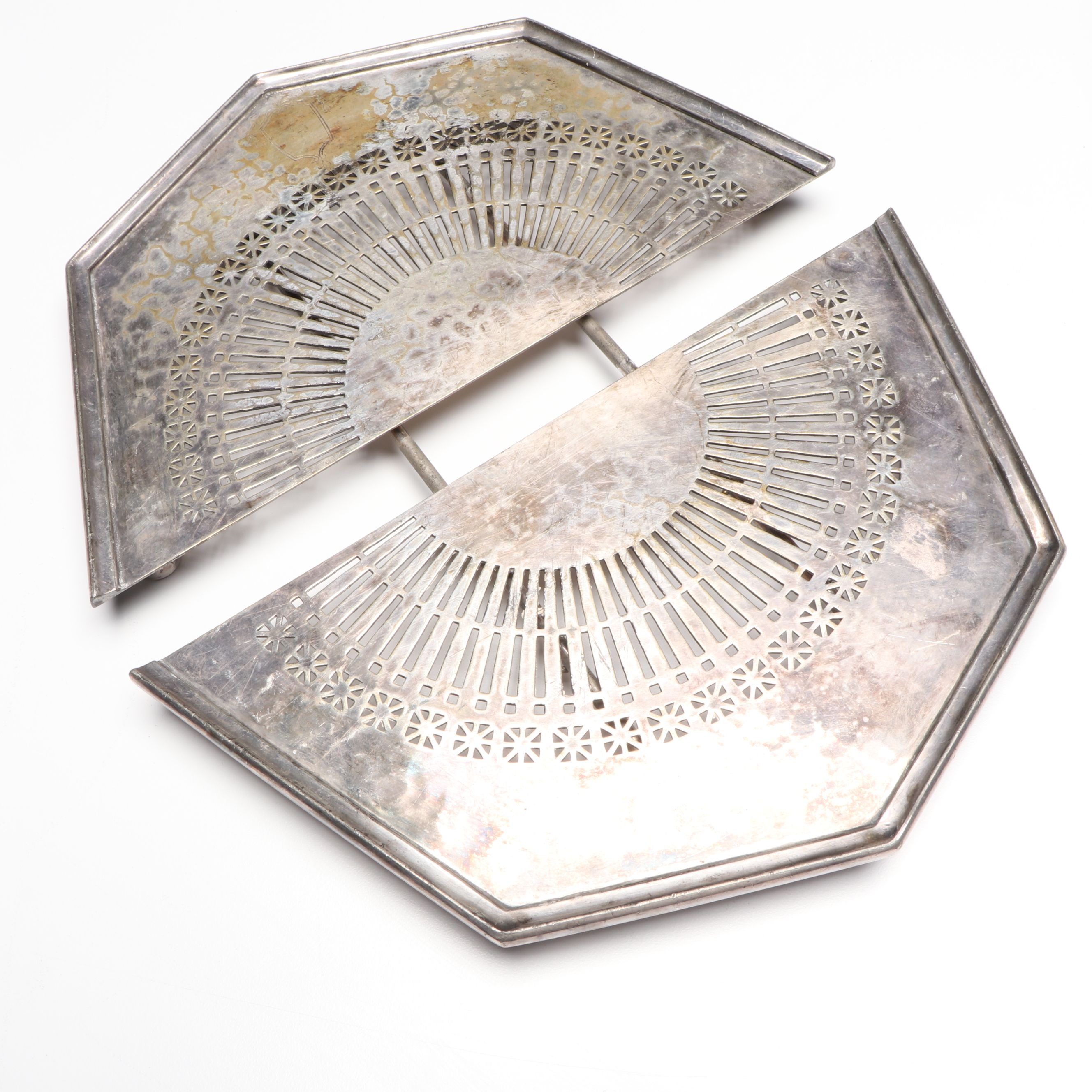 Jeweled Lazy Susan with Simpson Hall Miller Silver Plate Trivet and More Décor