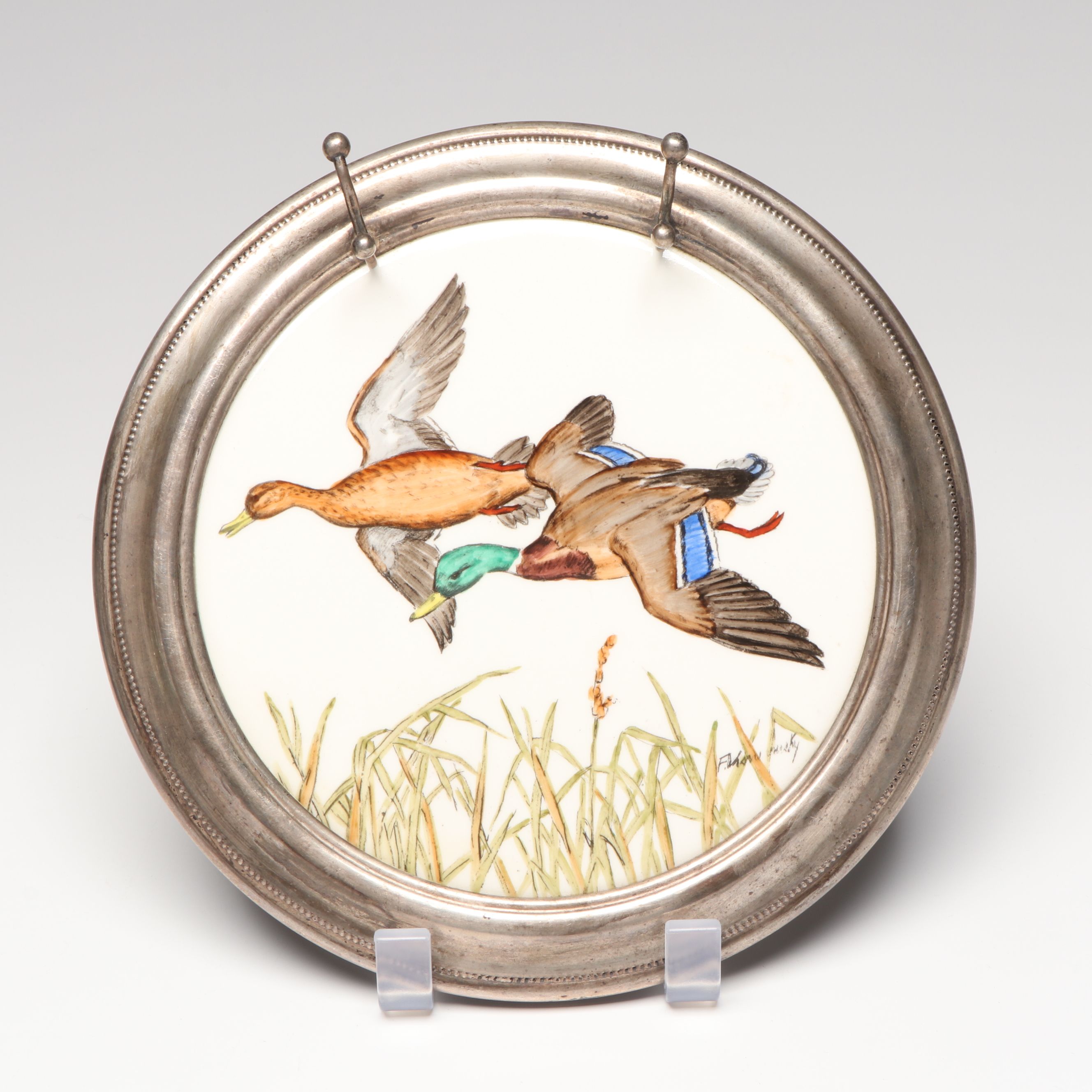 Jeweled Lazy Susan with Simpson Hall Miller Silver Plate Trivet and More Décor