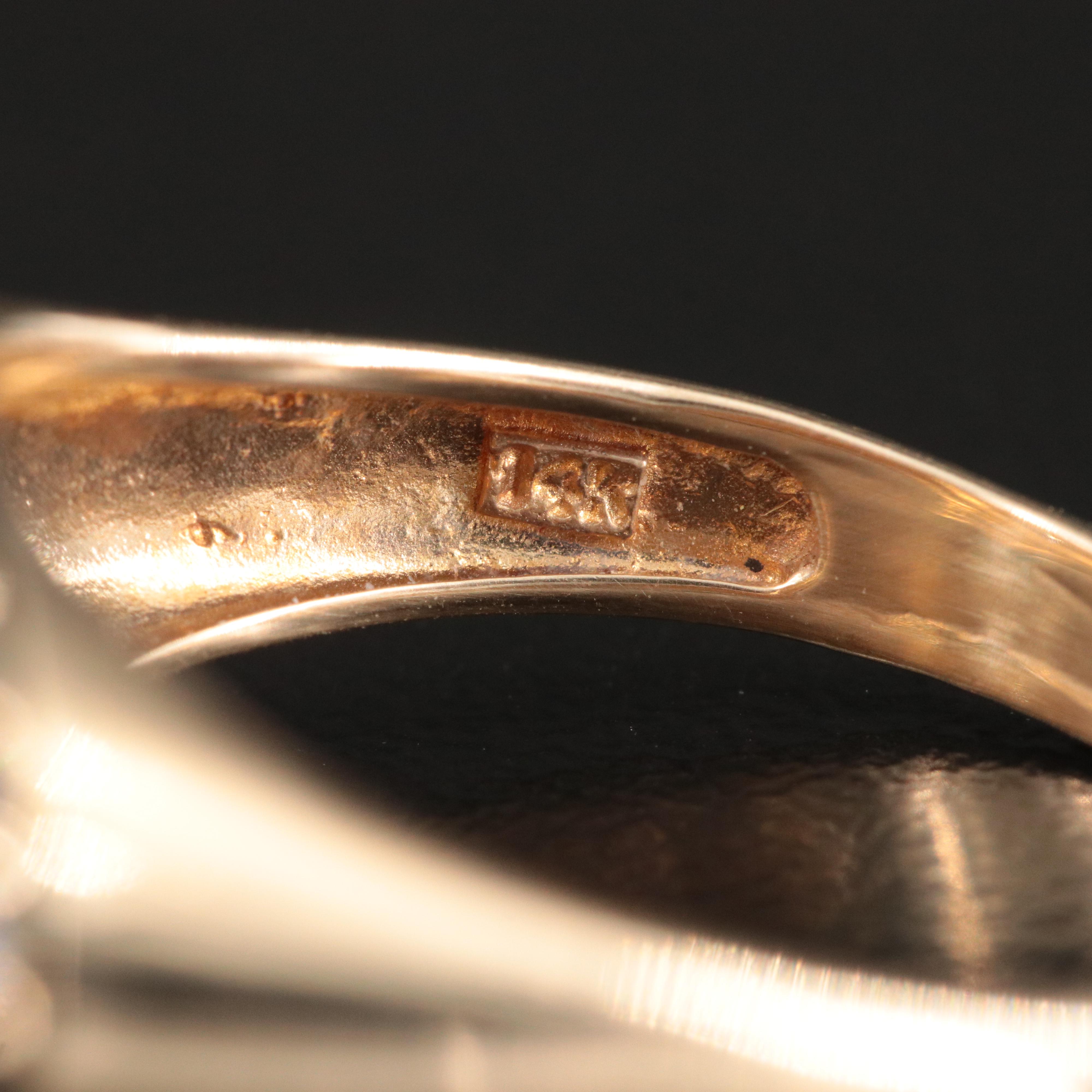 14K 0.98 CTW Brown Diamond East-West Navette Ring