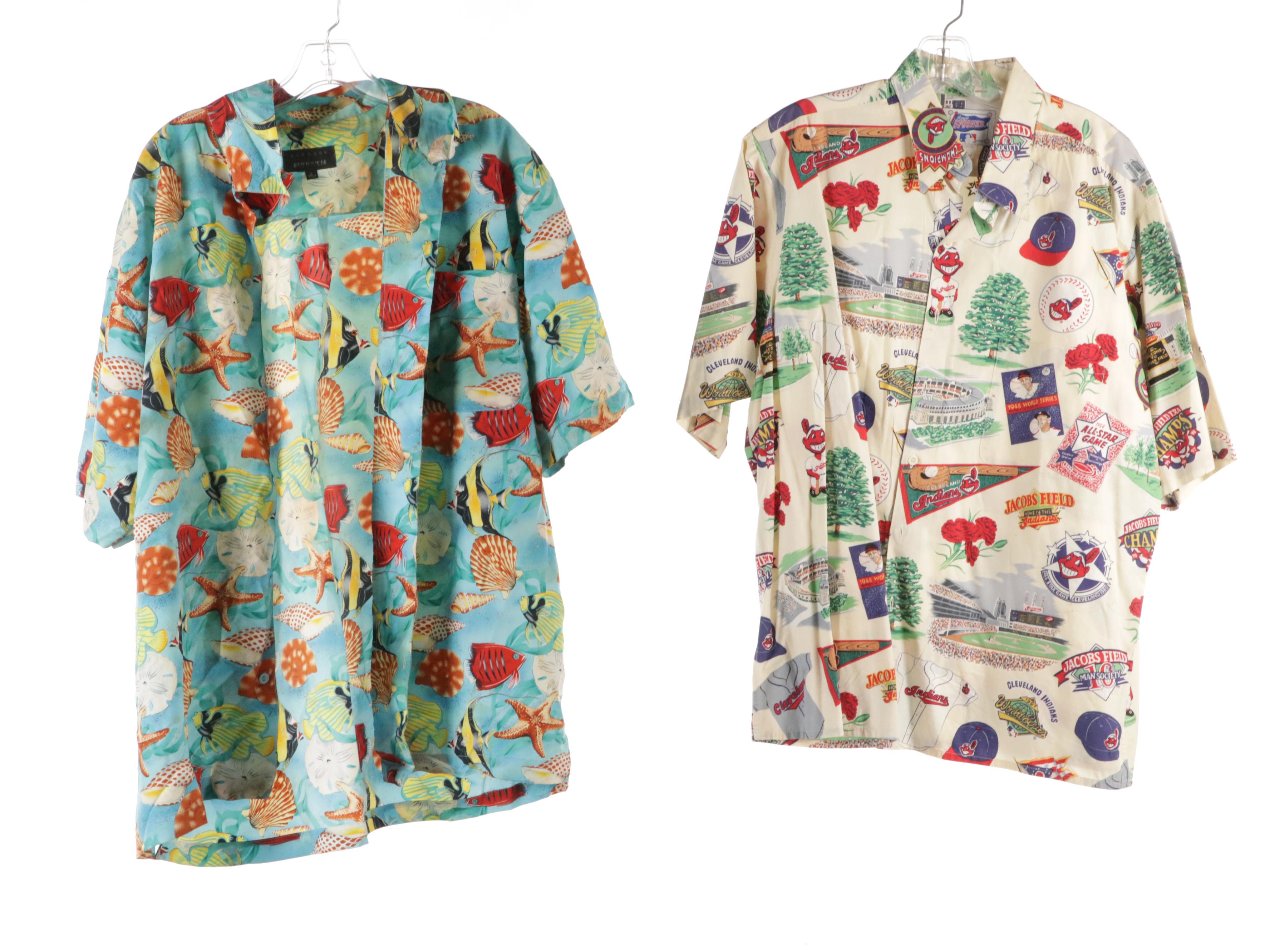 Men's Pierre Cardin, Cherokee, and More Novelty Printed and Hawaiian Shirts