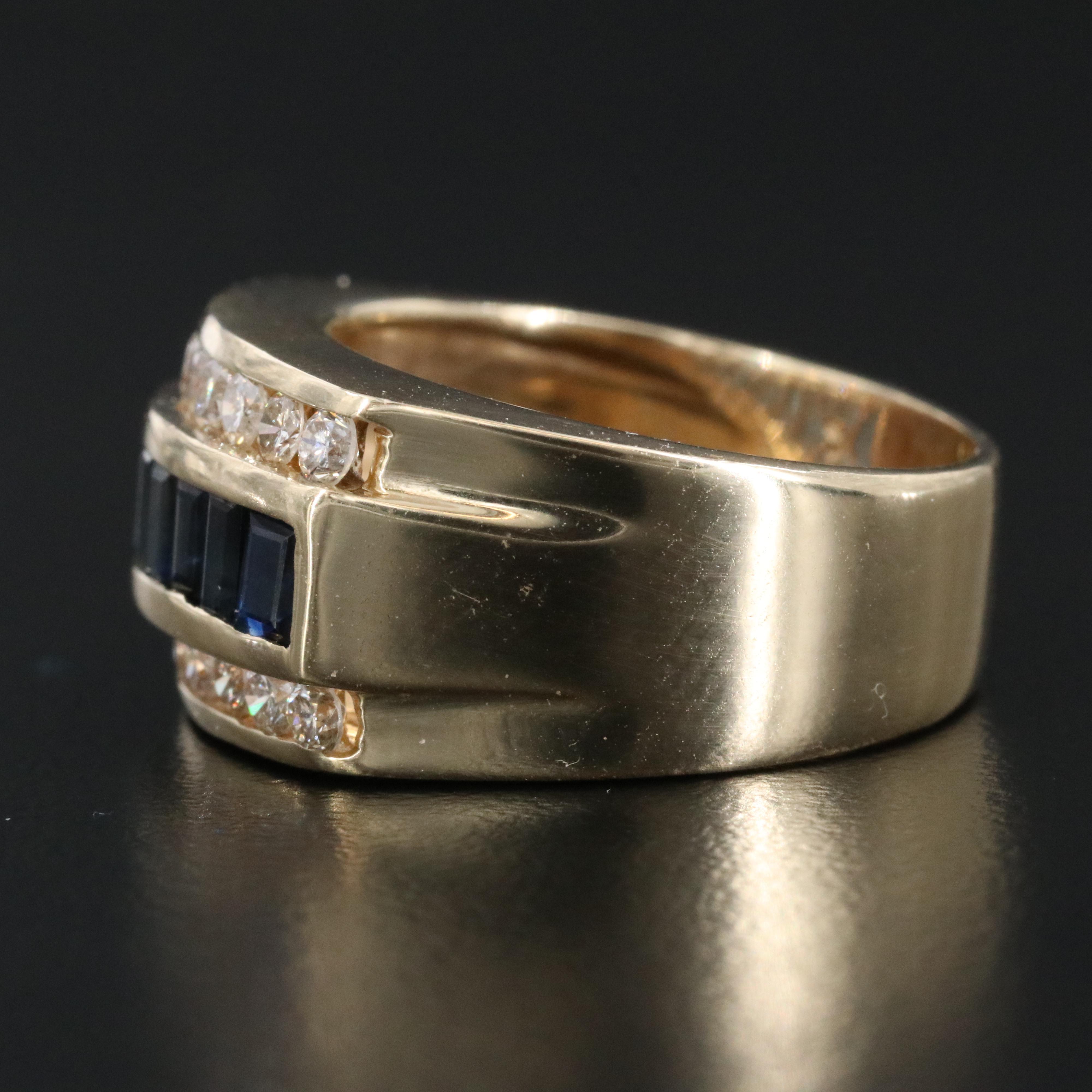 14K Sapphire and Diamond Ring
