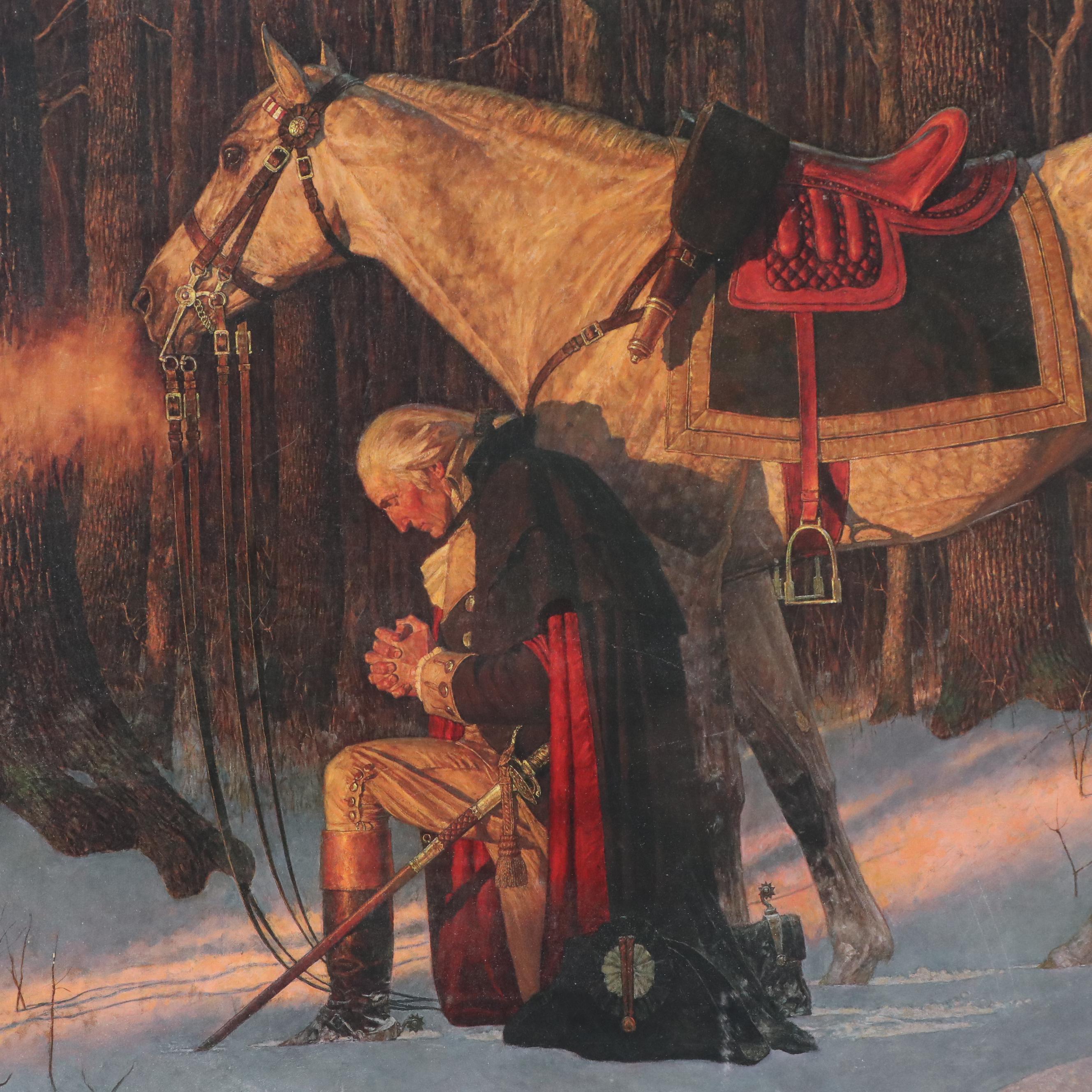 Offset Lithograph After Arnold Friberg "The Prayer at Valley Forge," 2007